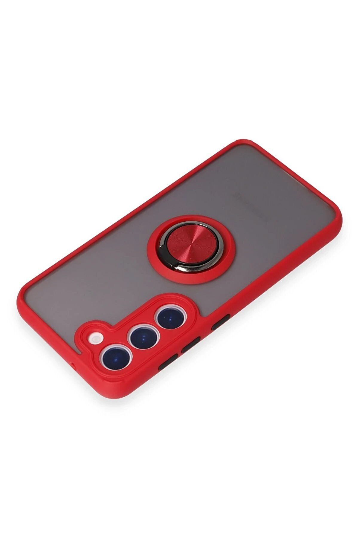 Samsung Galaxy S23 Kılıf Montreal Yüzüklü Si̇li̇kon Kapak - Kırmızı - Dropx2962-6668
