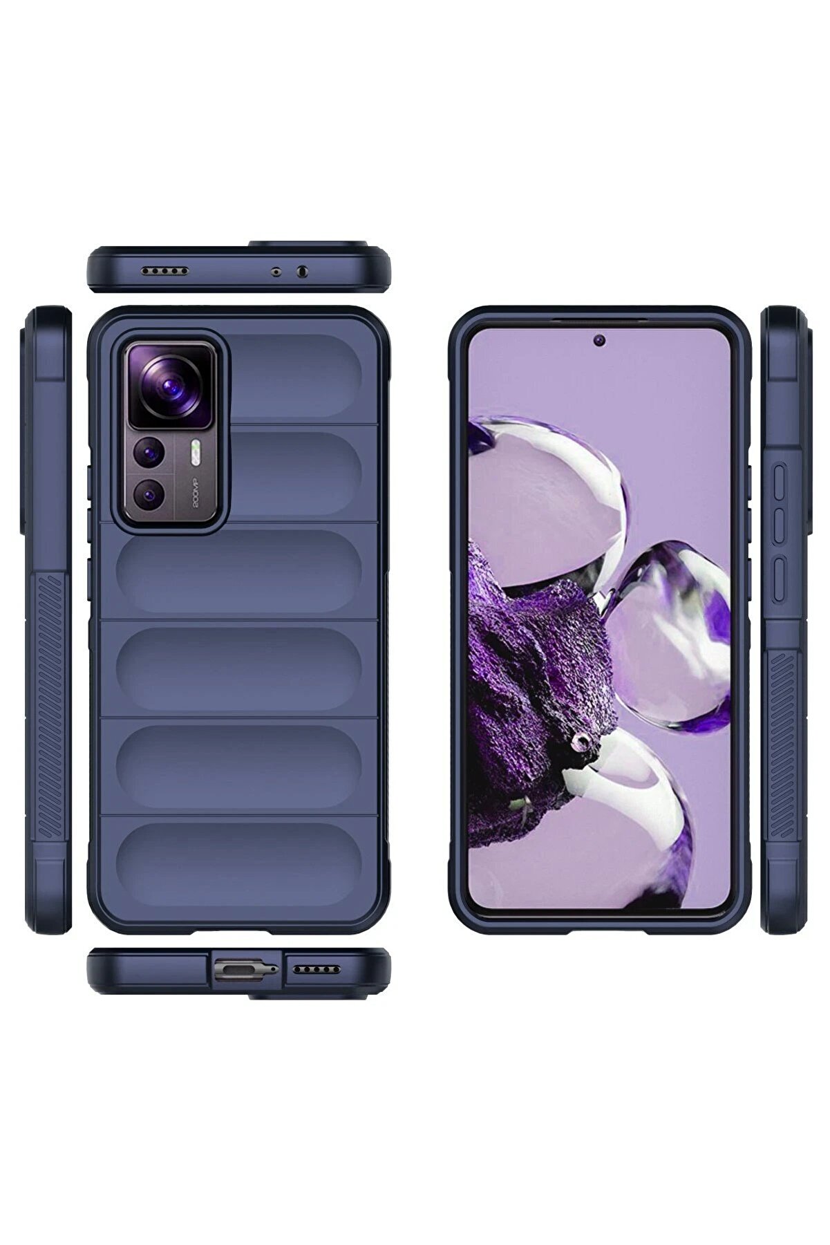 Xi̇aomi̇ Mi̇ 12T Pro Kılıf Opti̇mum Si̇li̇kon - Laci̇vert - Dropx2360-6587