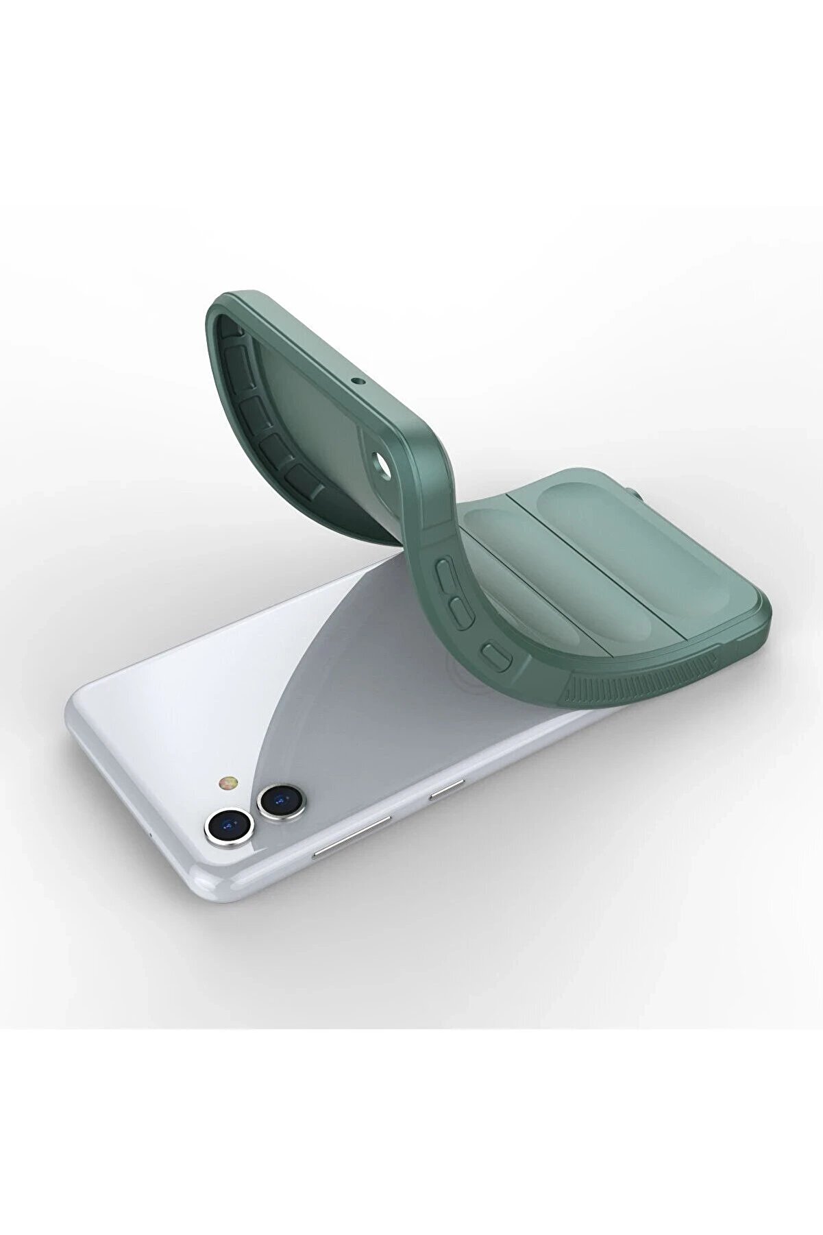 Samsung Galaxy A04E Kılıf Opti̇mum Si̇li̇kon - Koyu Yeşi̇l - Dropx9442-1937