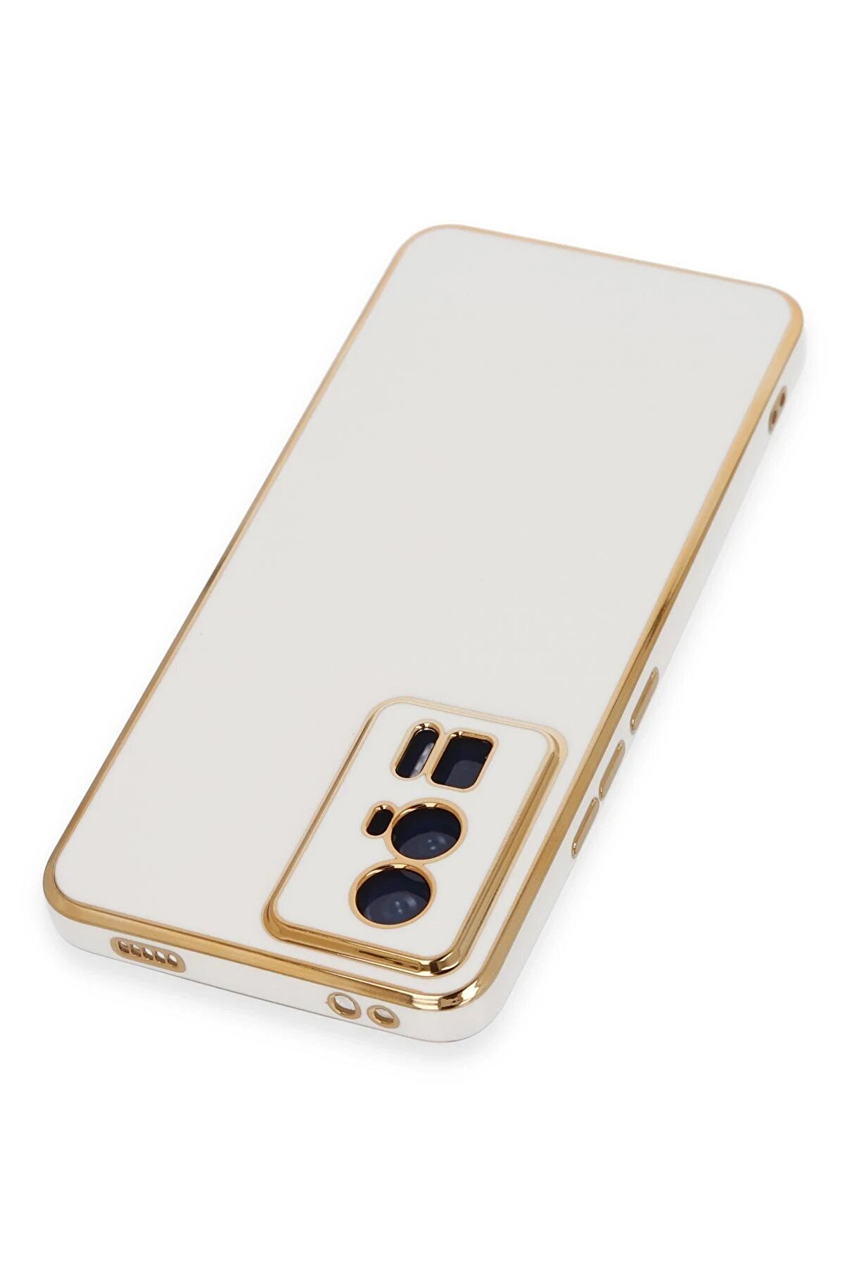 Xi̇aomi̇ Poco F5 Pro Kılıf Volet Si̇li̇kon - Beyaz - Dropx4723-3614