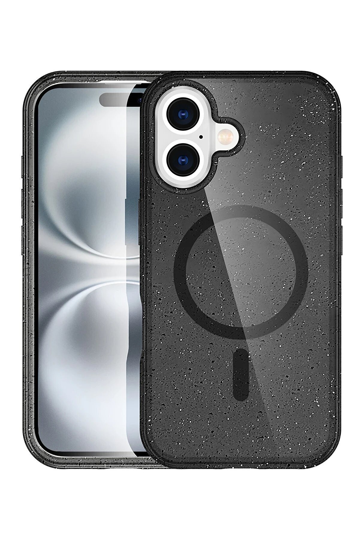 Apple İphone 16 Star Magsafe Kapak - Si̇yah - Dropx1356-6603