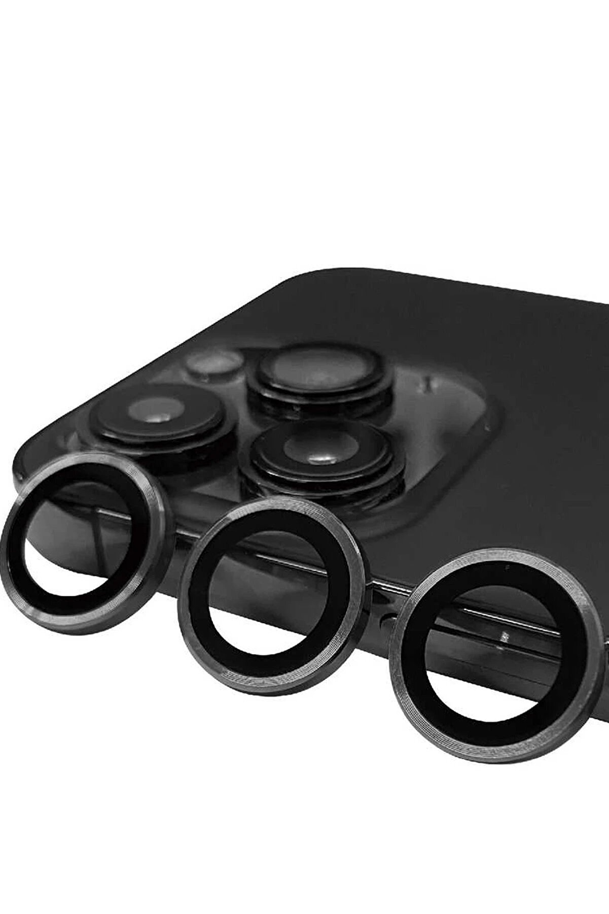 CepteToptan iPhone 15 Pro Raze Metal Kamera Lens - Titan Gri - DROPX8891-6475