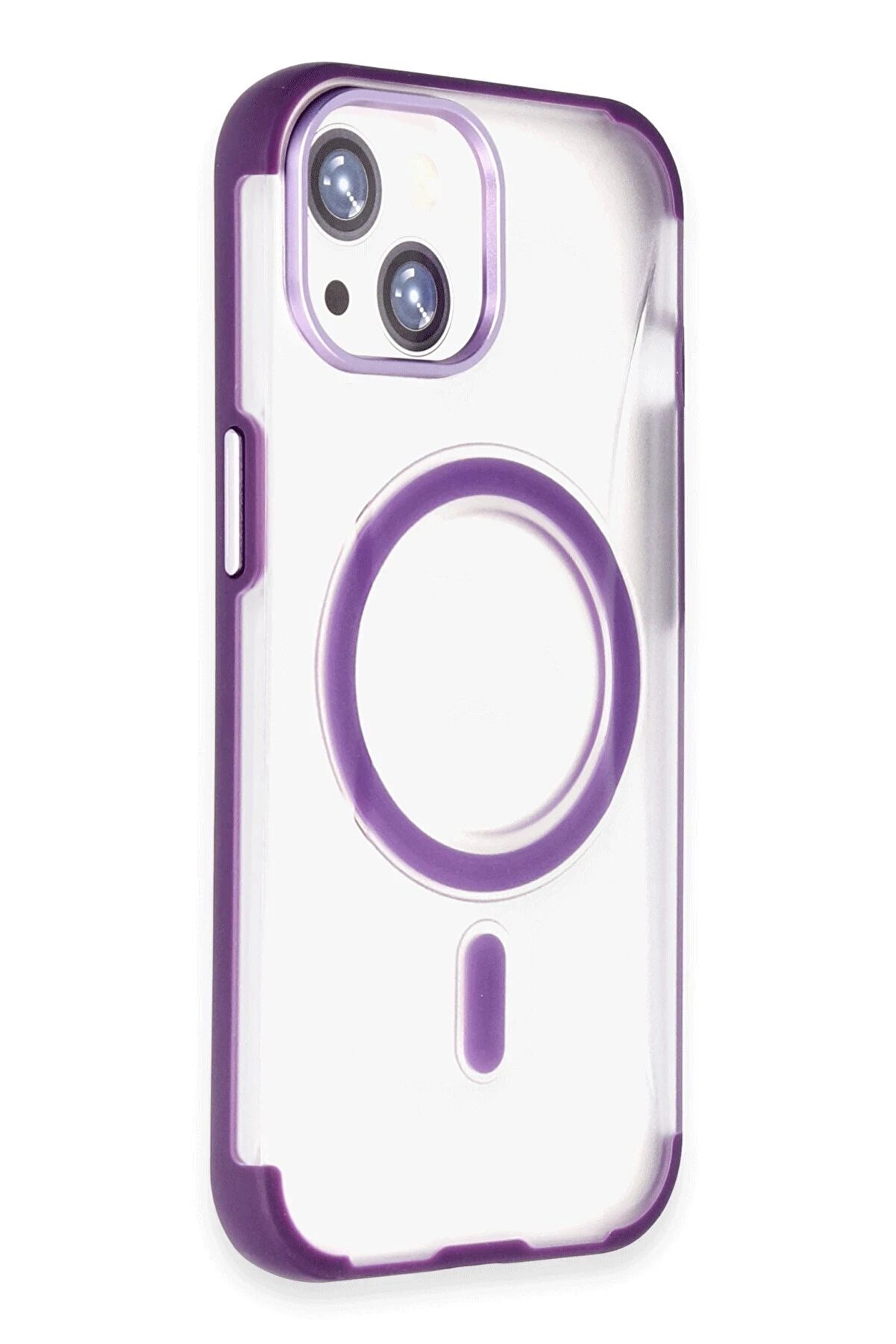 İphone 15 Hi̇lton Magsafe Kapak - Deri̇n Mor - Dropx4473-1606