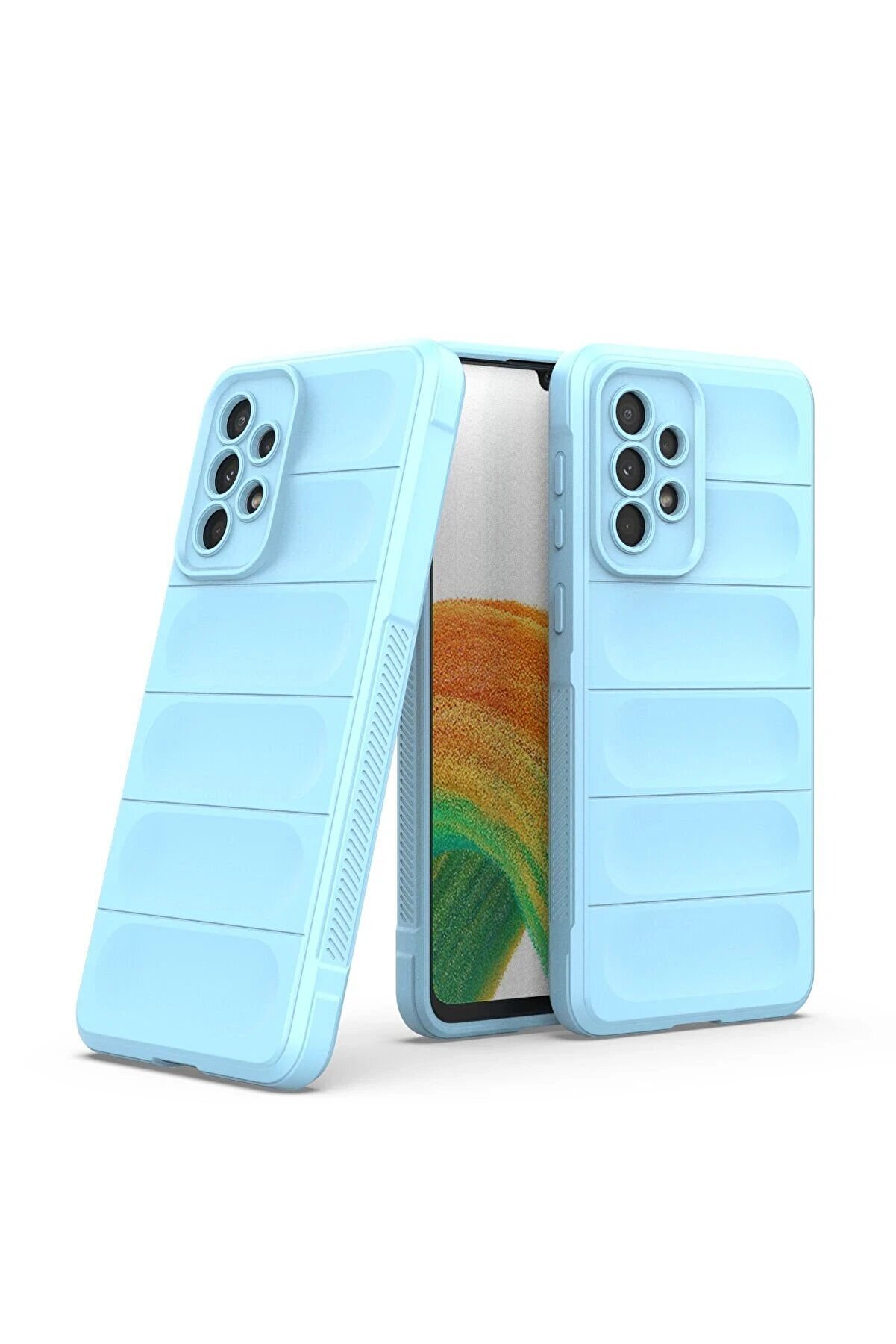 Samsung Galaxy A33 5G Kılıf Opti̇mum Si̇li̇kon - Sky Blue - Dropx2113-9575