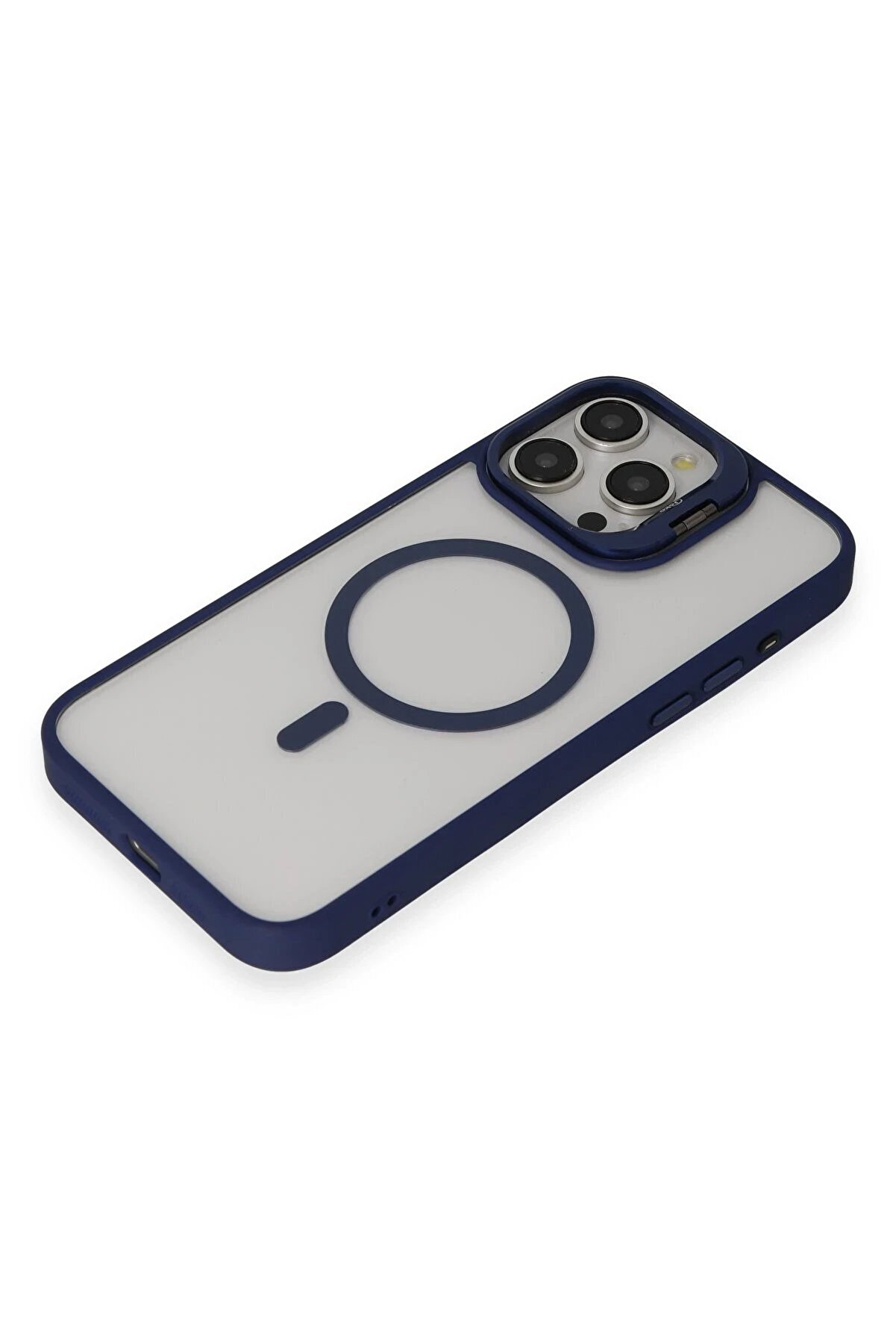 İphone 15 Pro Kılıf Roblox Lens Magsafe Standlı Kapak - Laci̇vert - Dropx8648-8458