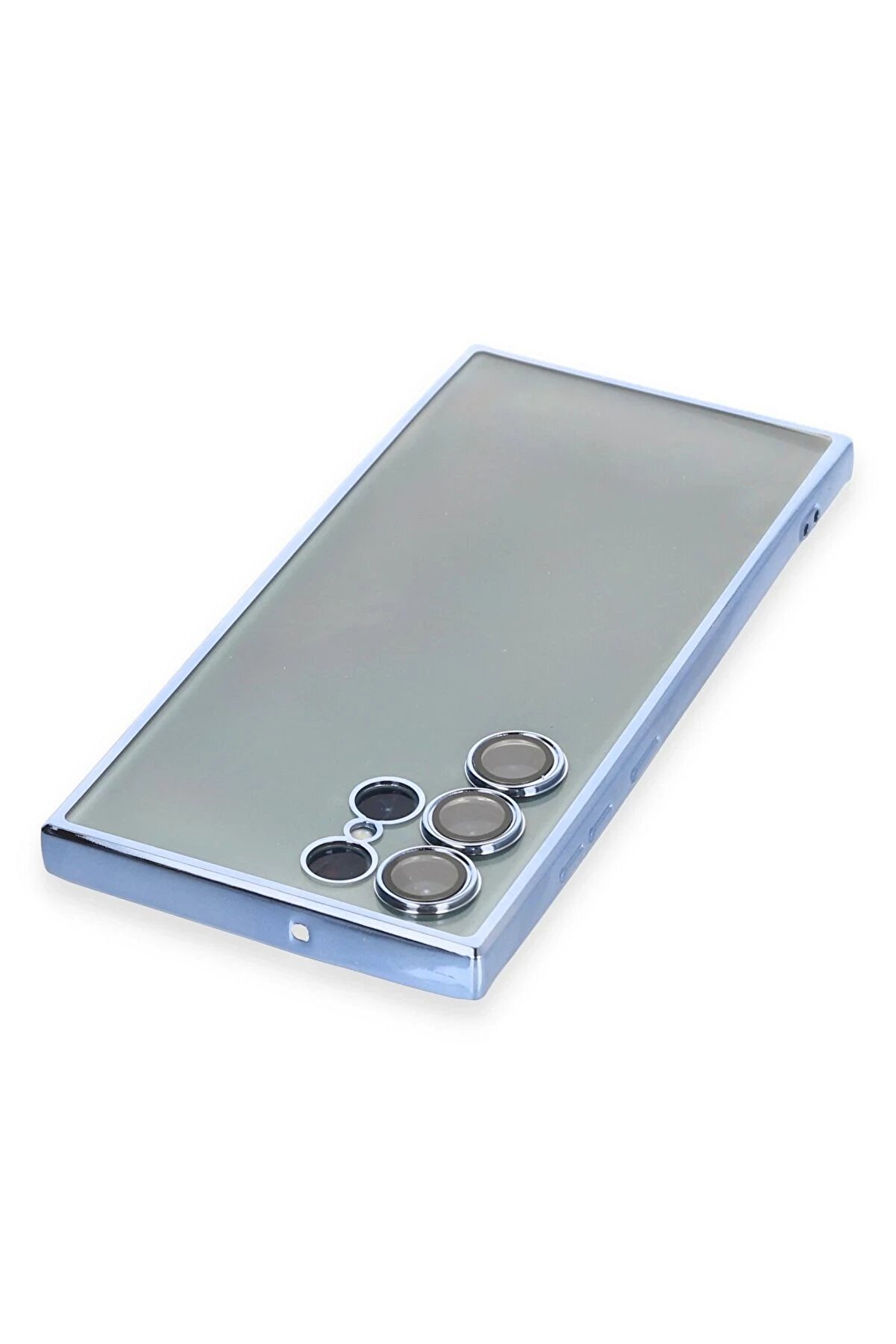 Samsung Galaxy S22 Ultra Kılıf Lensli̇ Si̇li̇kon - Açık Mavi̇ - Dropx1932-3158