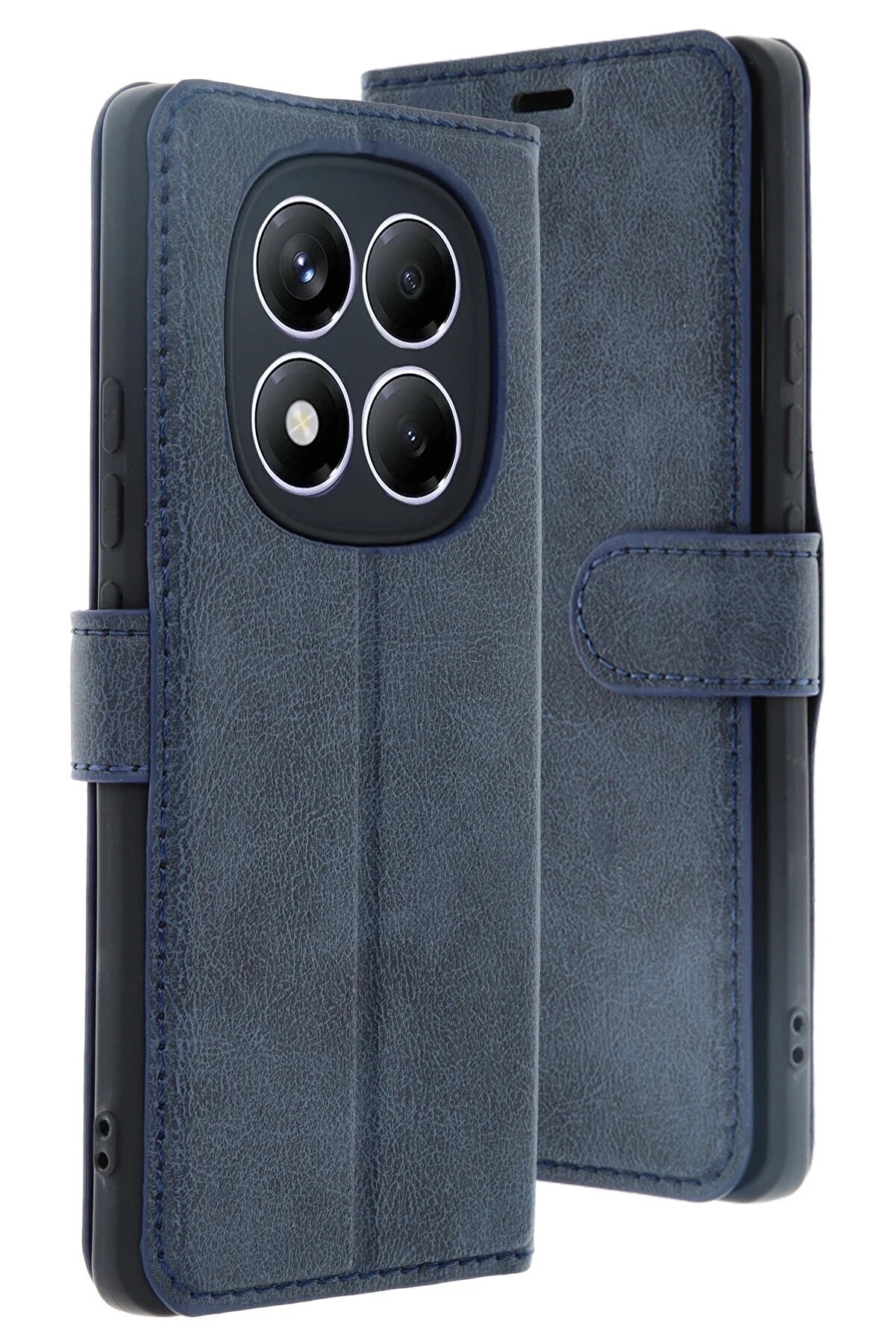 Xi̇aomi̇ Redmi̇ Note 14 Pro 4G Kılıf Trend S Plus Kapaklı Kılıf - Laci̇vert - Dropx6146-3867