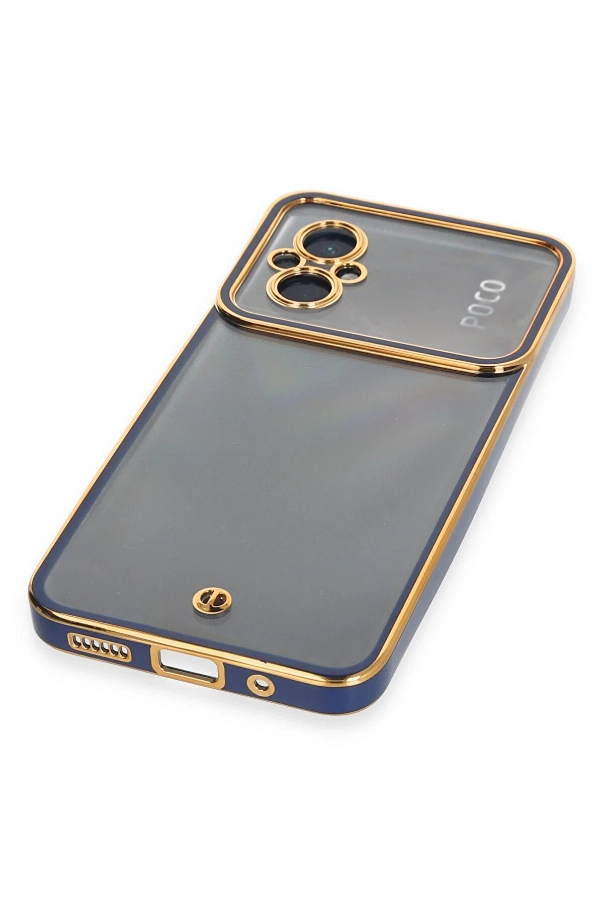 Xi̇aomi̇ Poco M5 Kılıf Li̇va Lens Si̇li̇kon - Mavi̇ - Dropx4863-9709