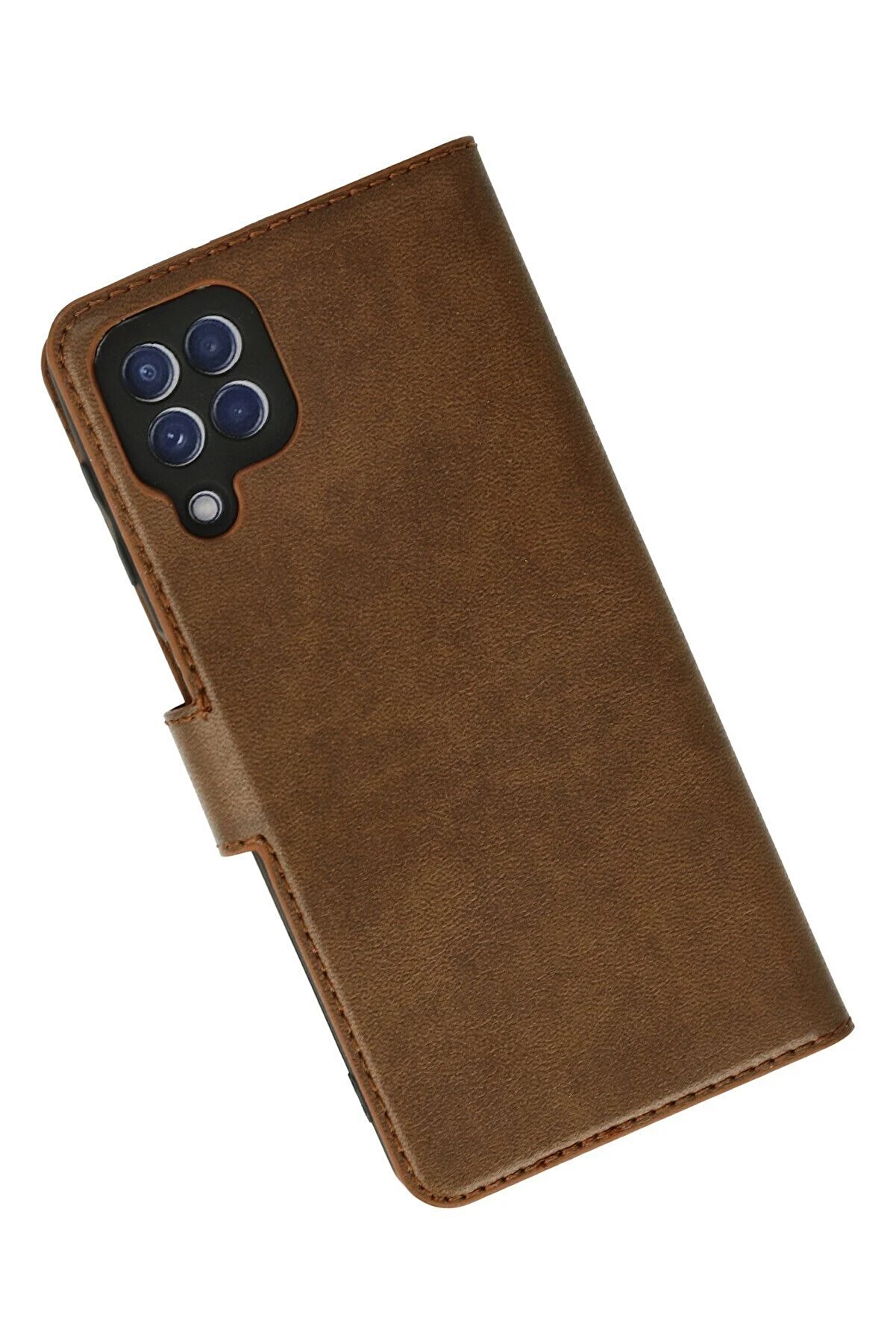 Samsung Galaxy A22 Kılıf Trend S Plus Kapaklı Kılıf - Taba - Dropx2972-2727