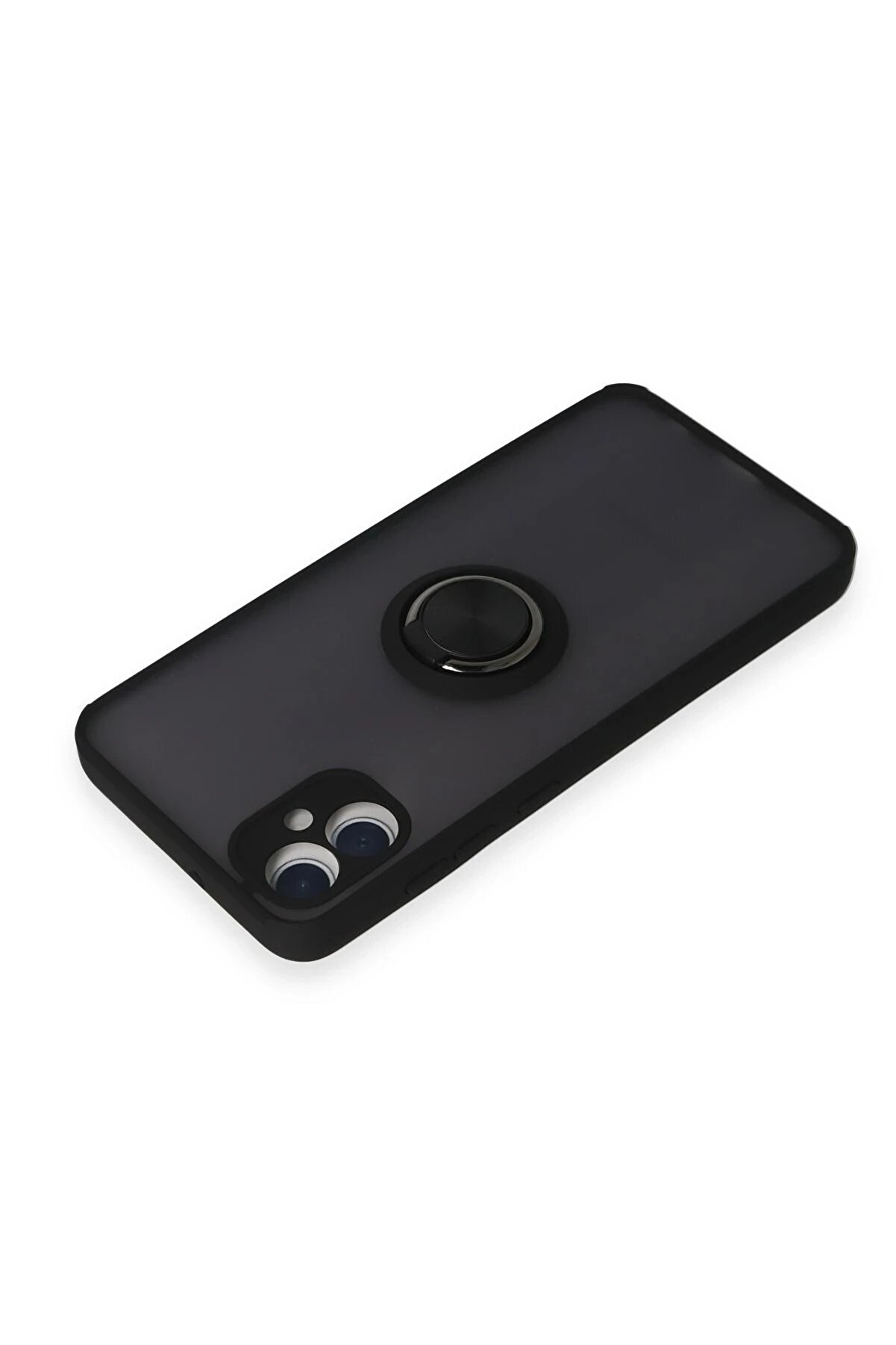 Samsung Galaxy A05 Kılıf Montreal Yüzüklü Si̇li̇kon Kapak - Si̇yah - Dropx1467-2955