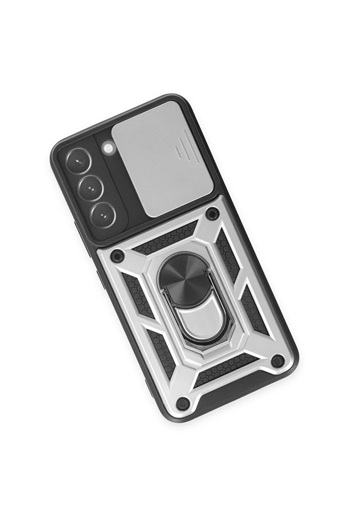 Samsung Galaxy S24 Kılıf Pars Lens Y&uuml;z&uuml;kl&uuml; Si̇li̇kon - G&uuml;m&uuml;ş - Dropx3817-3355