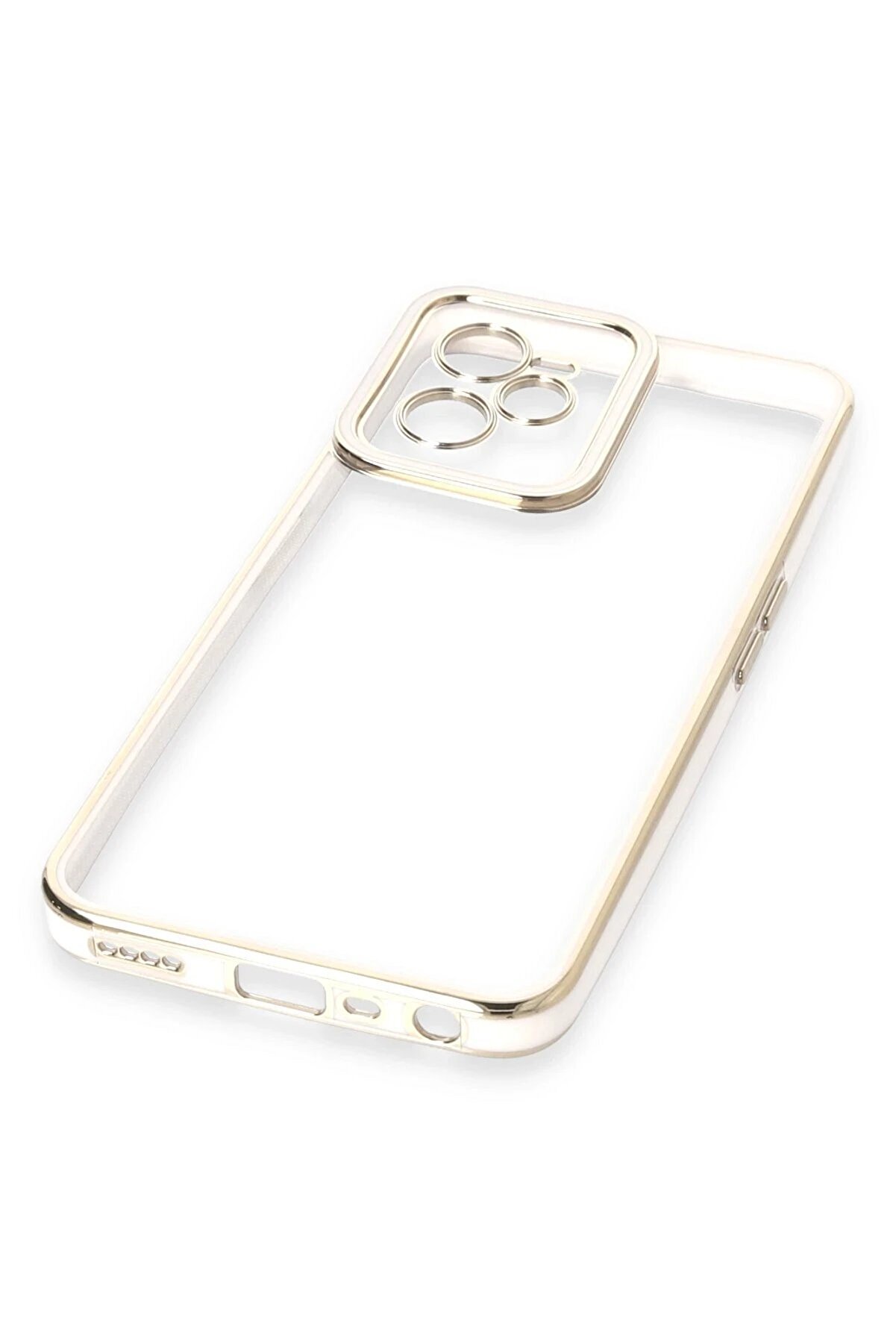 Realme C35 Kılıf Li̇va Lens Si̇li̇kon - Beyaz - Dropx2334-7512