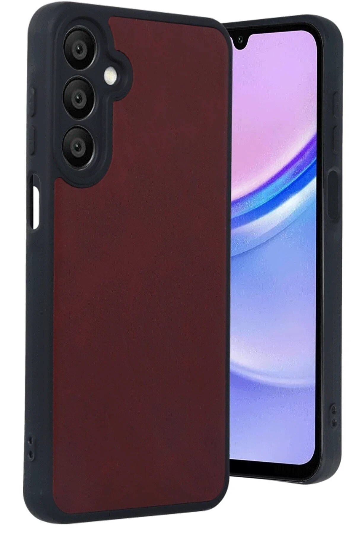 Samsung Galaxy A55 5G Kılıf Aras Deri̇ Kapak - Bordo - Dropx9759-1761