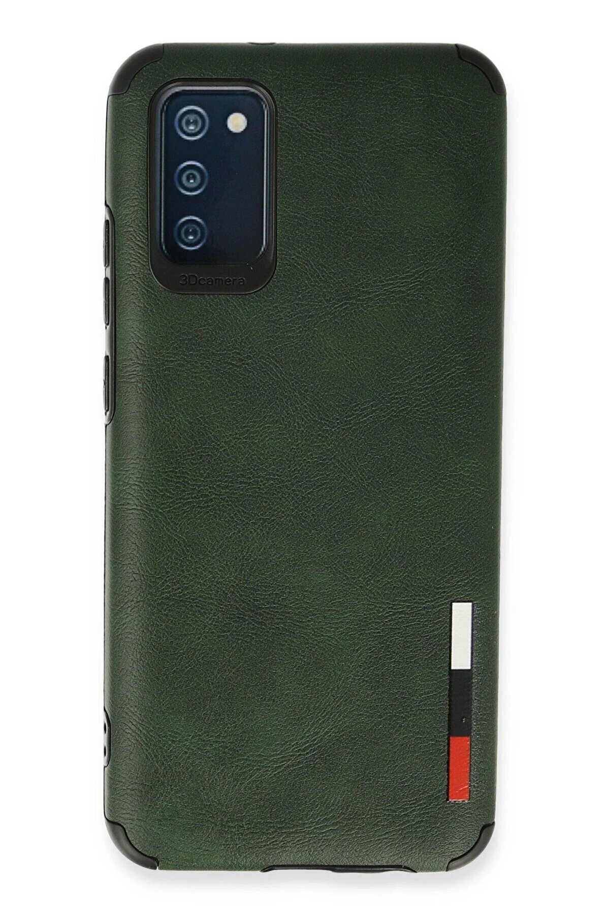 CepteToptan Samsung Galaxy A03S Kılıf Loop Deri Silikon - Yeşil - DROPX6488-9691