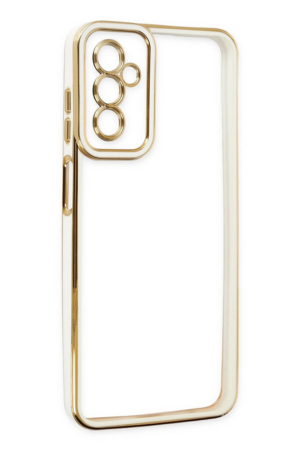 Samsung Galaxy M23 Kılıf Li̇va Lens Si̇li̇kon - Beyaz - Dropx2028-4232