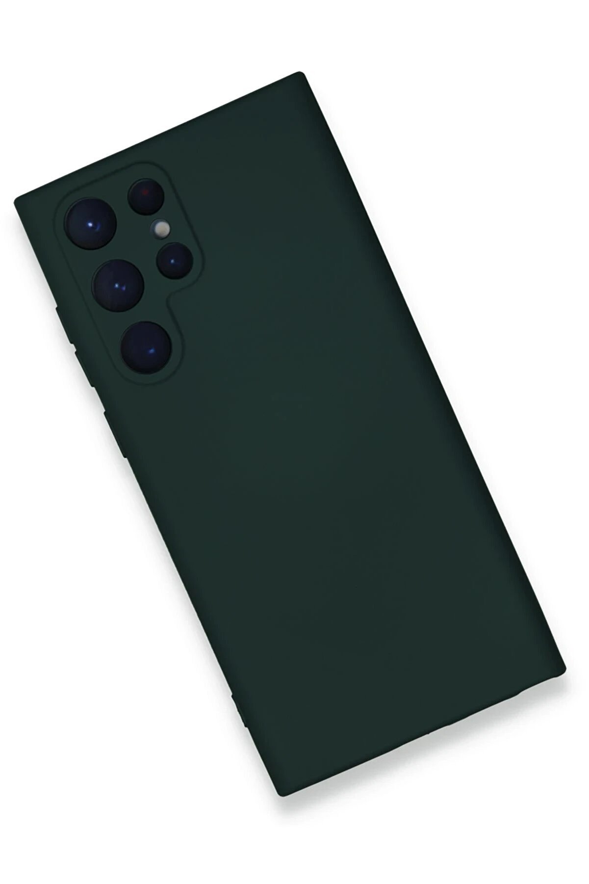 Samsung Galaxy S23 Ultra Kılıf Nano İçi̇ Kadi̇fe Si̇li̇kon - Koyu Yeşi̇l - Dropx1475-1402