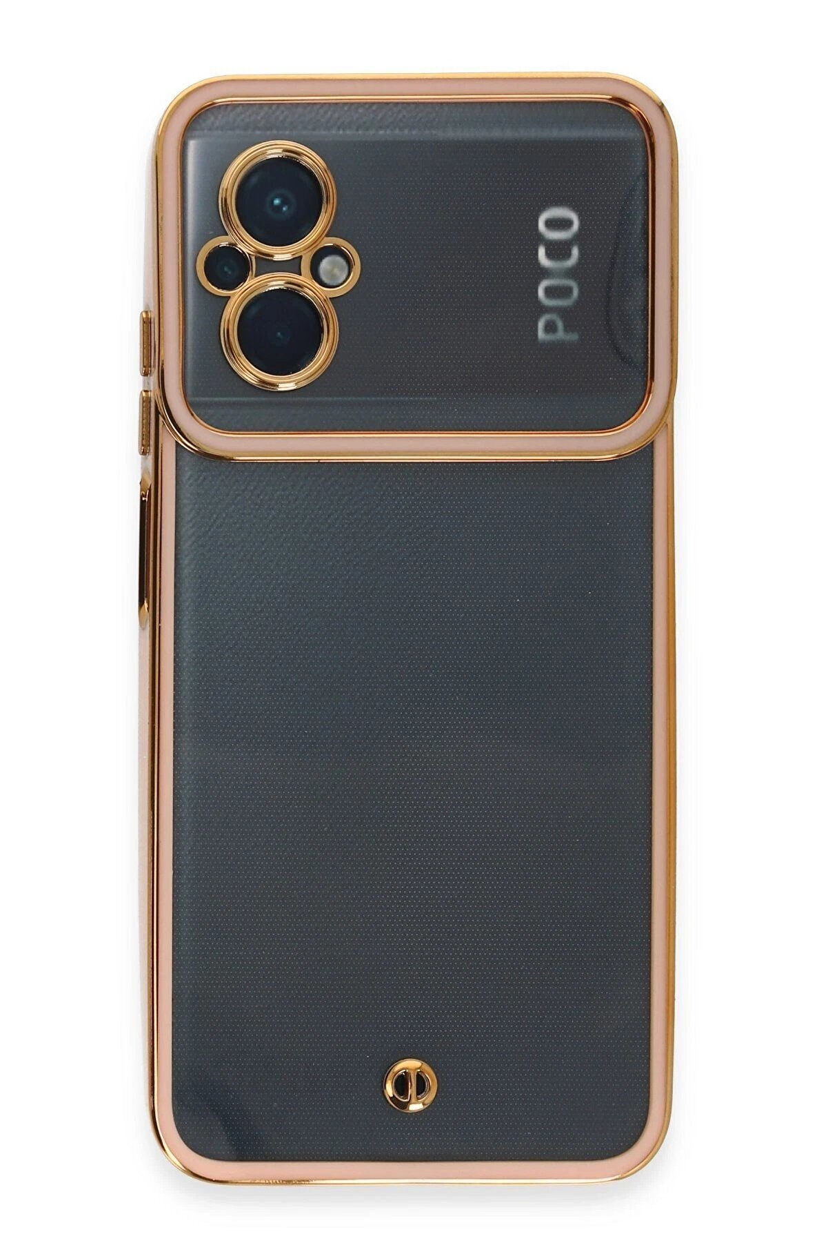 Xi̇aomi̇ Poco M5 Kılıf Li̇va Lens Si̇li̇kon - Rose - Dropx2255-4845