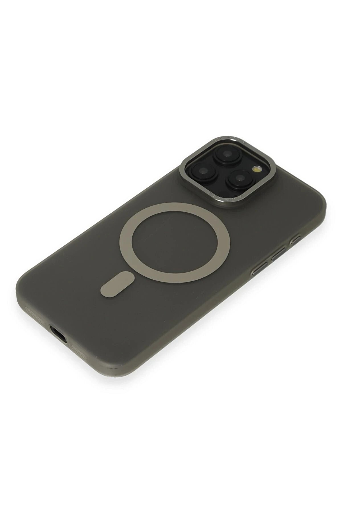 İphone 15 Pro Kılıf Lodos Magneti̇csafe Mat Kapak - Ti̇tan Gri̇ - Dropx5508-4579