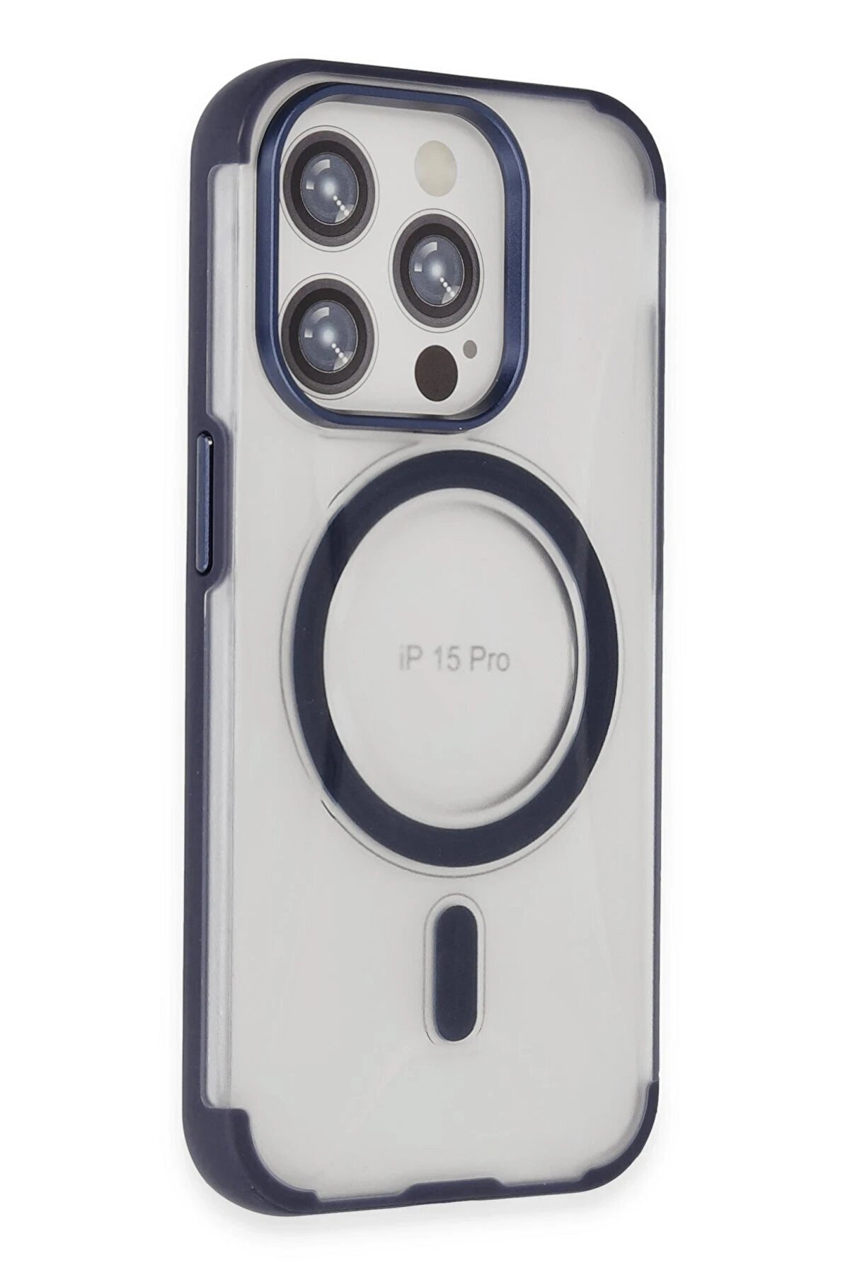 İphone 15 Pro Max Hi̇lton Magsafe Kapak - Laci̇vert - Dropx4131-1819