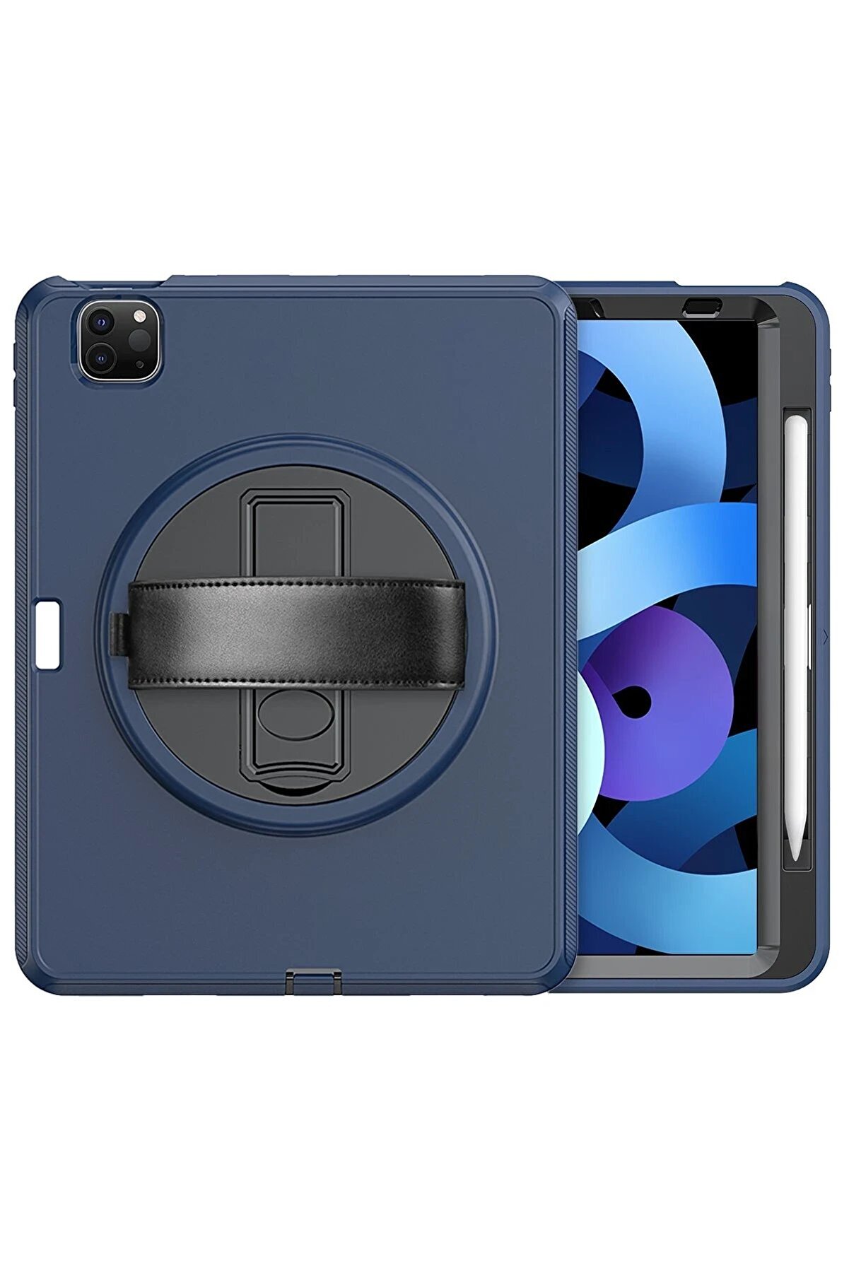 İpad Pro 11 (2018) Kılıf Hand Strap Tablet Kılıfı - Laci̇vert - Dropx6155-6885