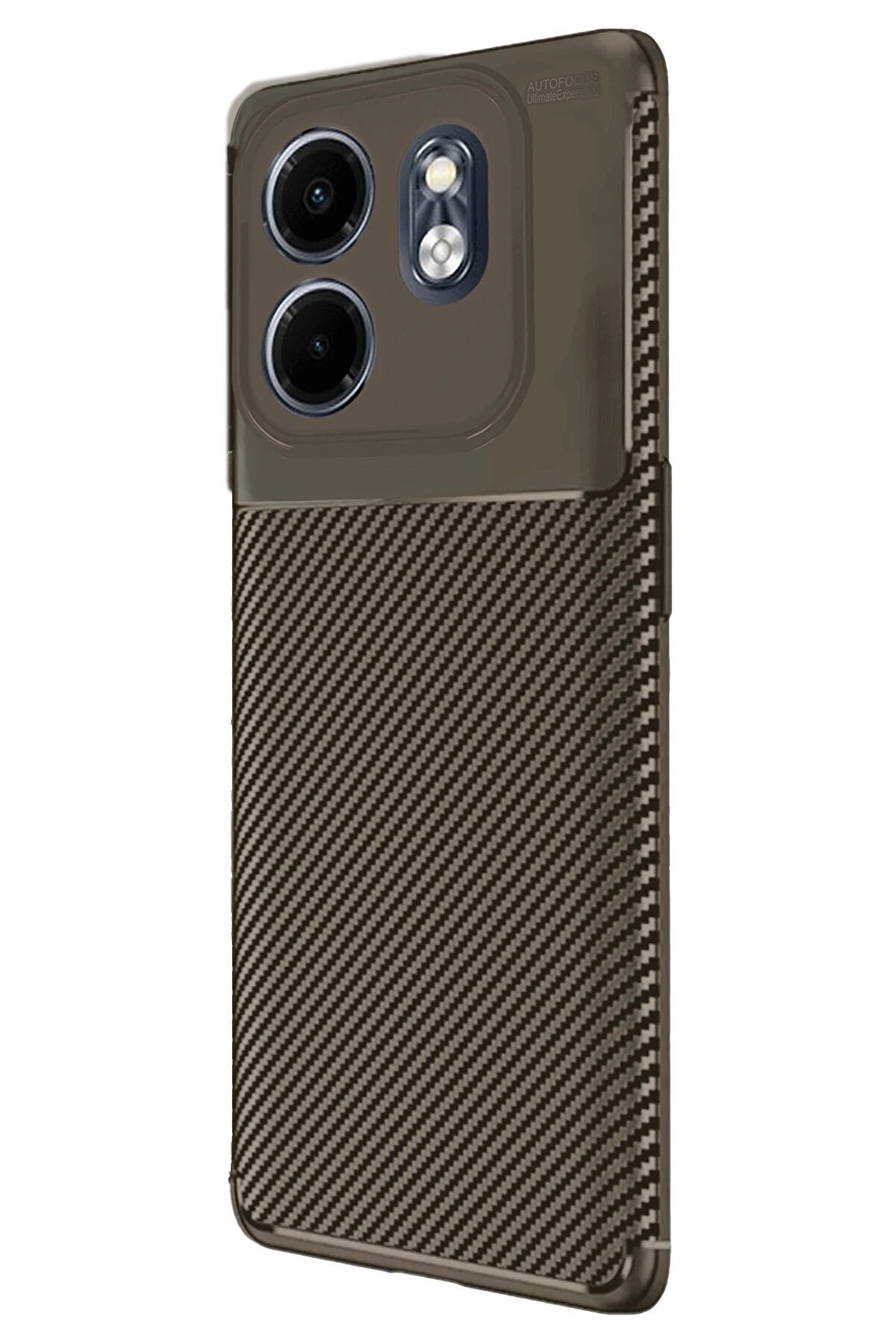 İnfi̇ni̇x Smart 9 Kılıf Auto Focus Karbon Kapak - Kahverengi̇ - Dropx2855-4314