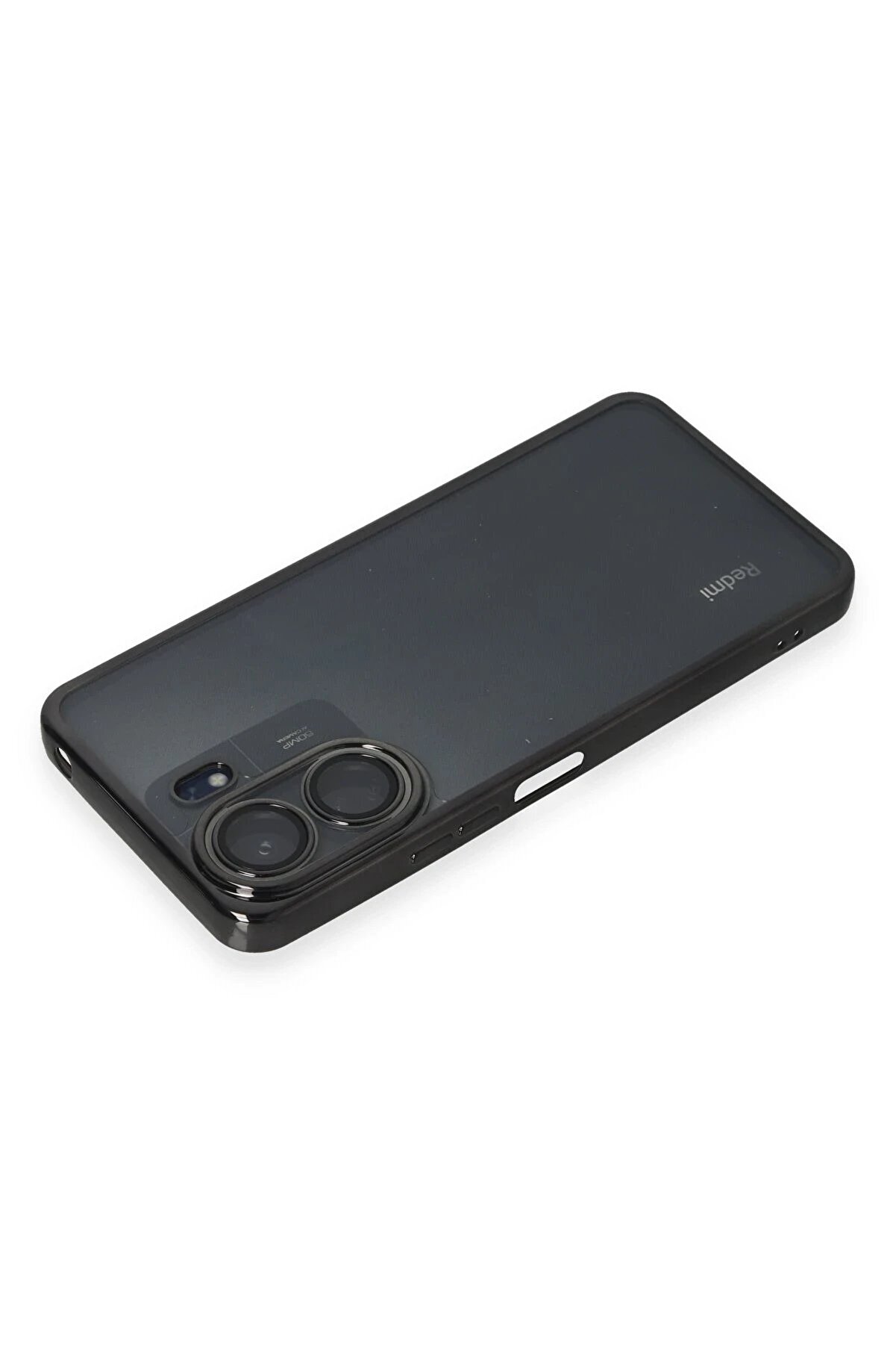 Xi̇aomi̇ Redmi̇ 13C Kılıf Lensli̇ Si̇li̇kon - Si̇yah - Dropx2121-5227