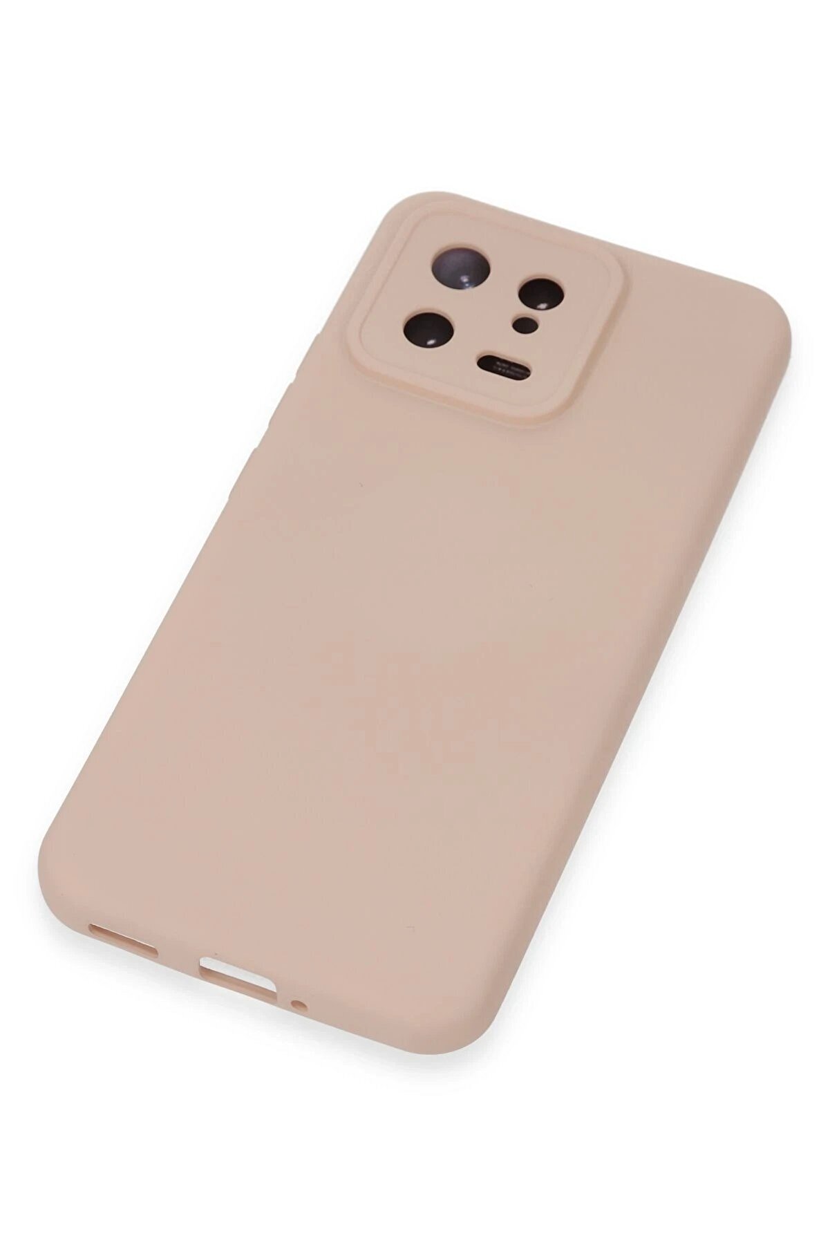 Xi̇aomi̇ Mi̇ 13 Kılıf Nano İçi̇ Kadi̇fe Si̇li̇kon - Pudra - Dropx6772-3014