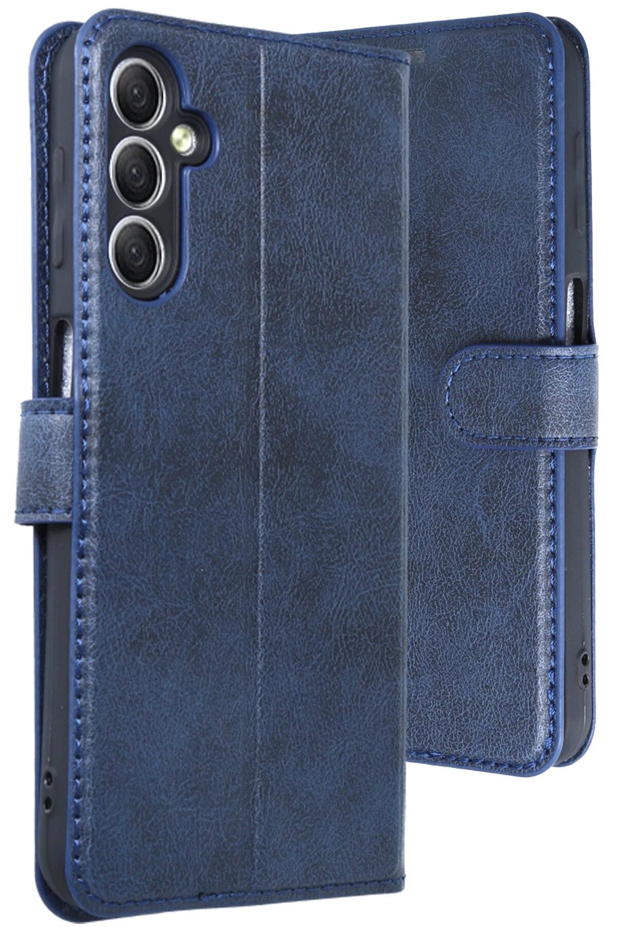 Samsung Galaxy A24 4G Kılıf Trend S Plus Kapaklı Kılıf - Laci̇vert - Dropx1745-7272