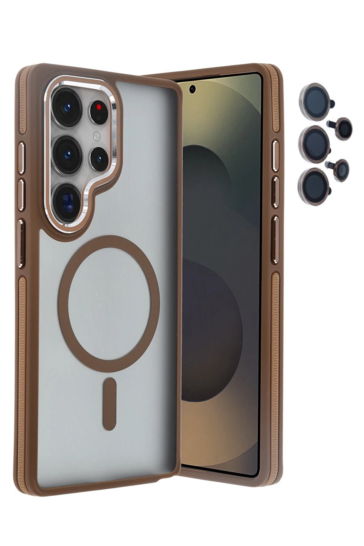 Samsung Galaxy S25 Ultra Wi̇nner Magsafe Kapak - Gold - Dropx2944-9406
