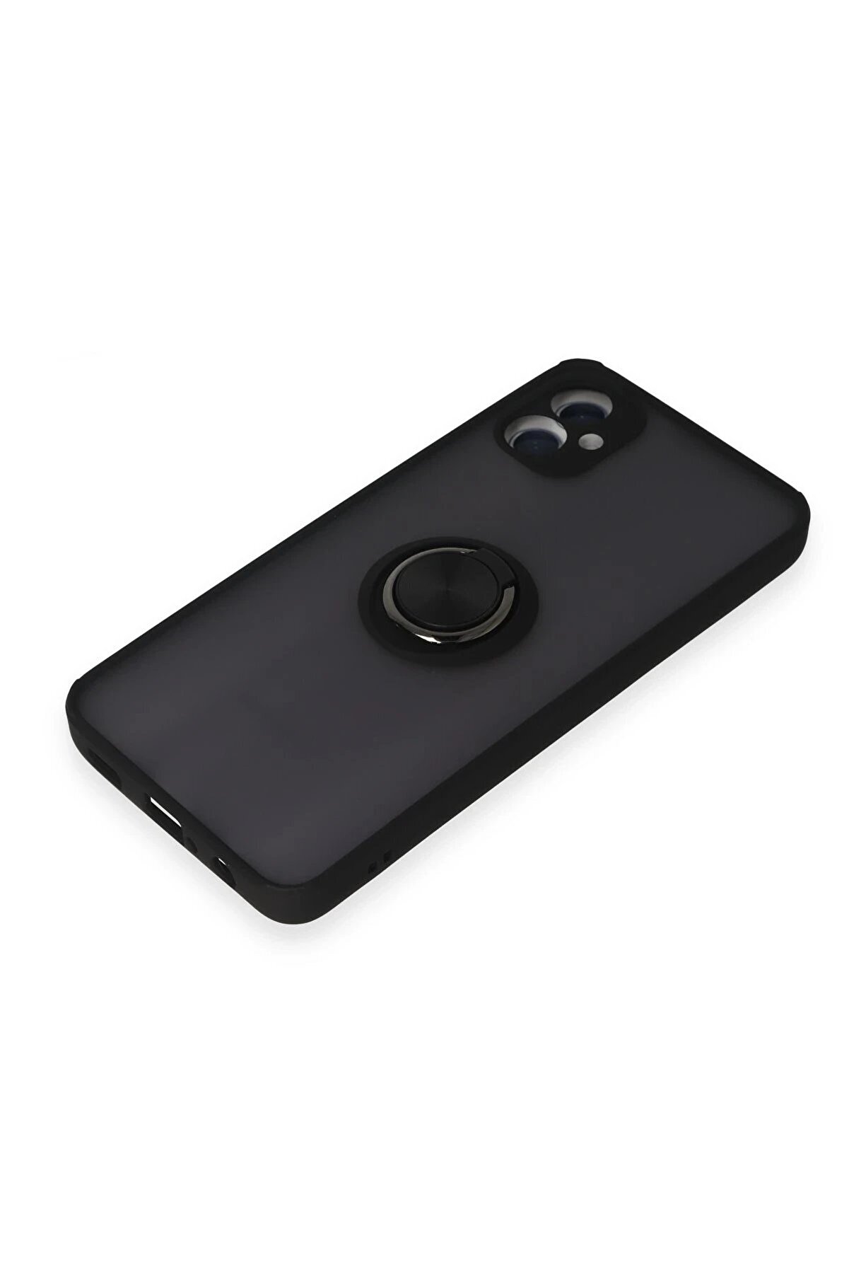 Samsung Galaxy A05 Kılıf Montreal Yüzüklü Si̇li̇kon Kapak - Si̇yah - Dropx1467-2955