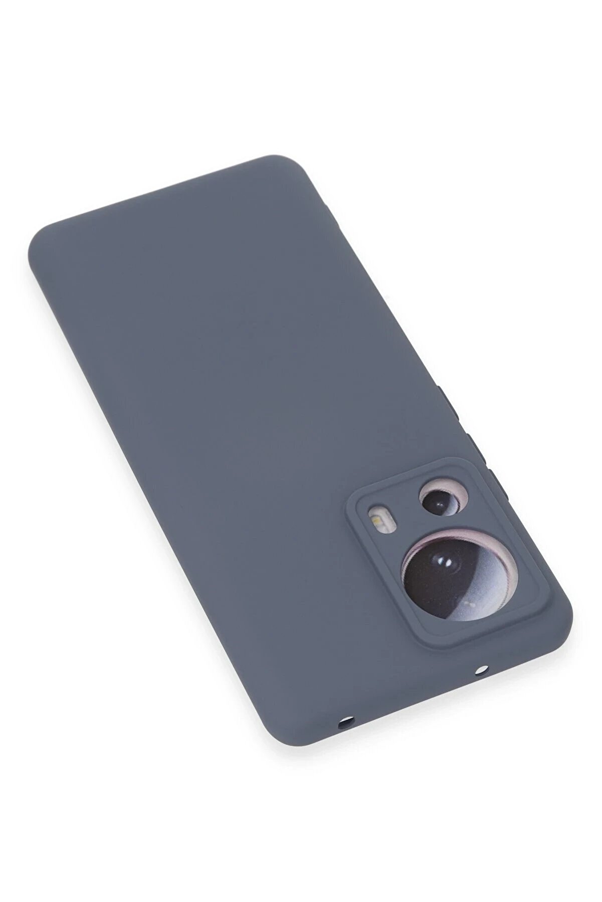 Xi̇aomi̇ Mi̇ 13 Li̇te Kılıf Nano İçi̇ Kadi̇fe Si̇li̇kon - Gri̇ - Dropx3003-2323