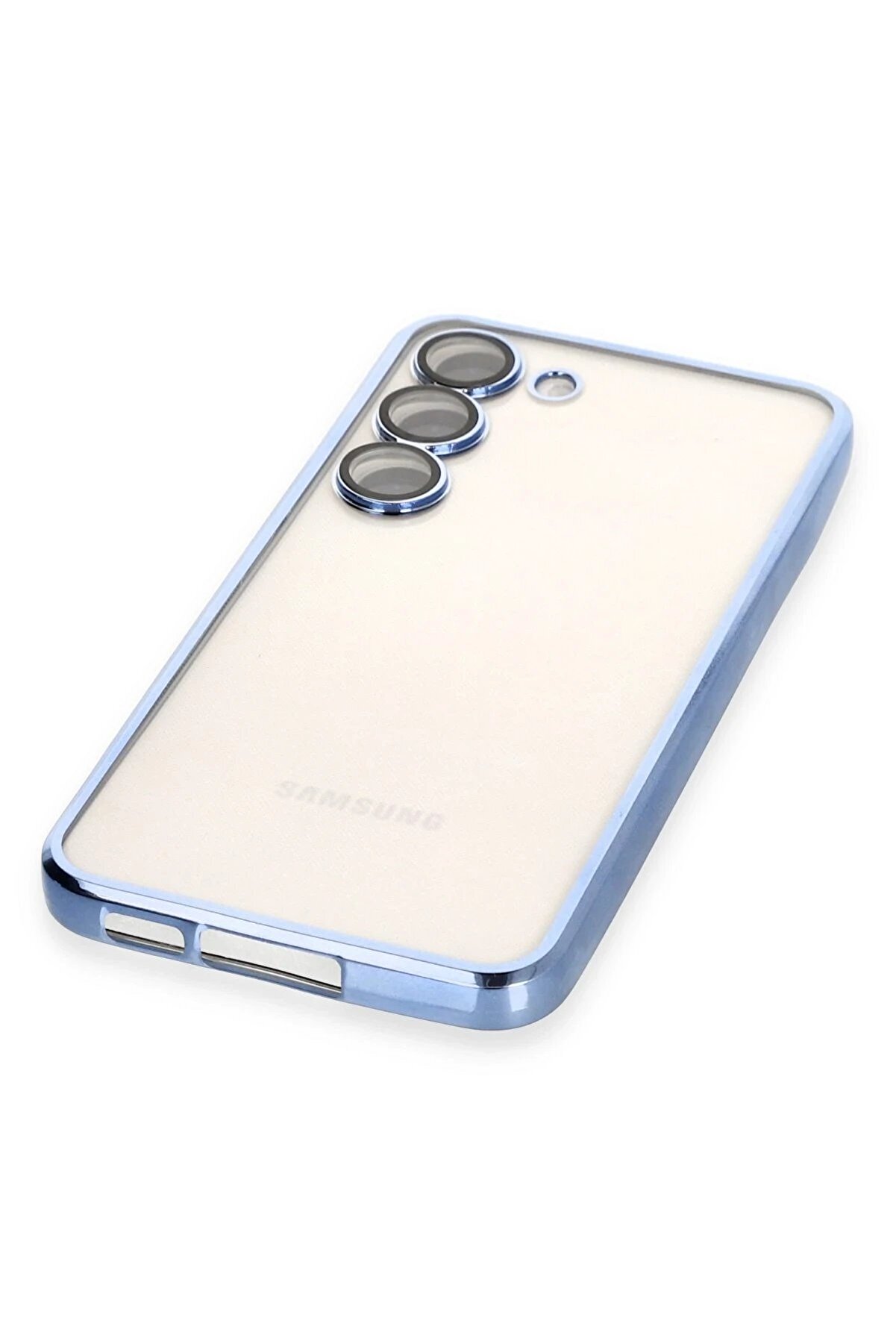 Samsung Galaxy S23 Kılıf Lensli̇ Si̇li̇kon - A&ccedil;ık Mavi̇ - Dropx5793-4102