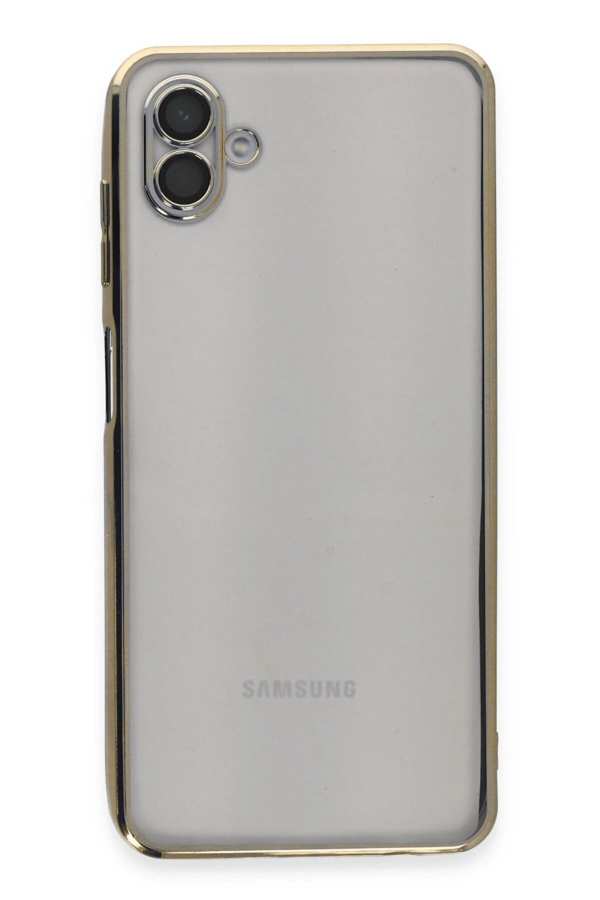 Samsung Galaxy A04 Kılıf Lensli̇ Si̇li̇kon - Gold - Dropx7436-4133
