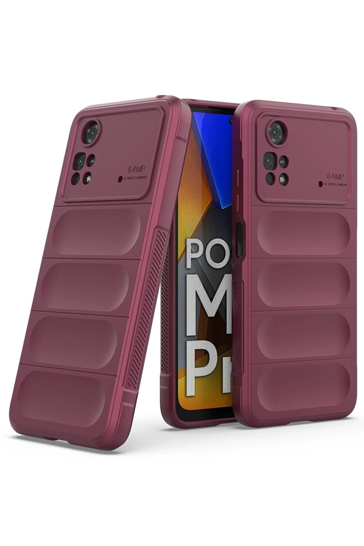 Xi̇aomi̇ Poco M4 Pro 4G Kılıf Opti̇mum Si̇li̇kon - Bordo - Dropx1352-2178