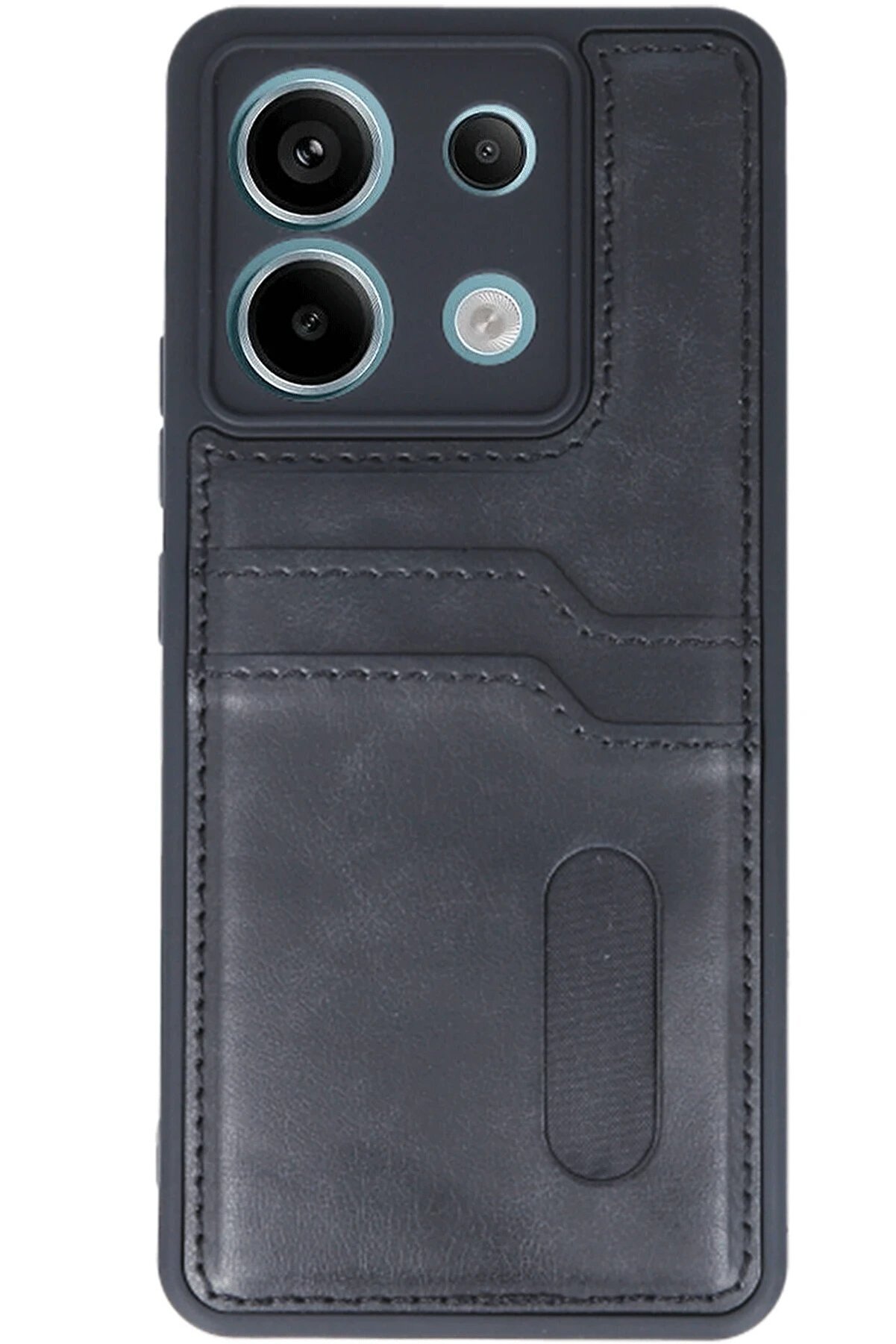 Xi̇aomi̇ Redmi̇ Note 13 Pro 5G Kılıf Sara Kartvi̇zi̇tli̇ Deri̇ Kılıf - Si̇yah - Dropx8746-5619