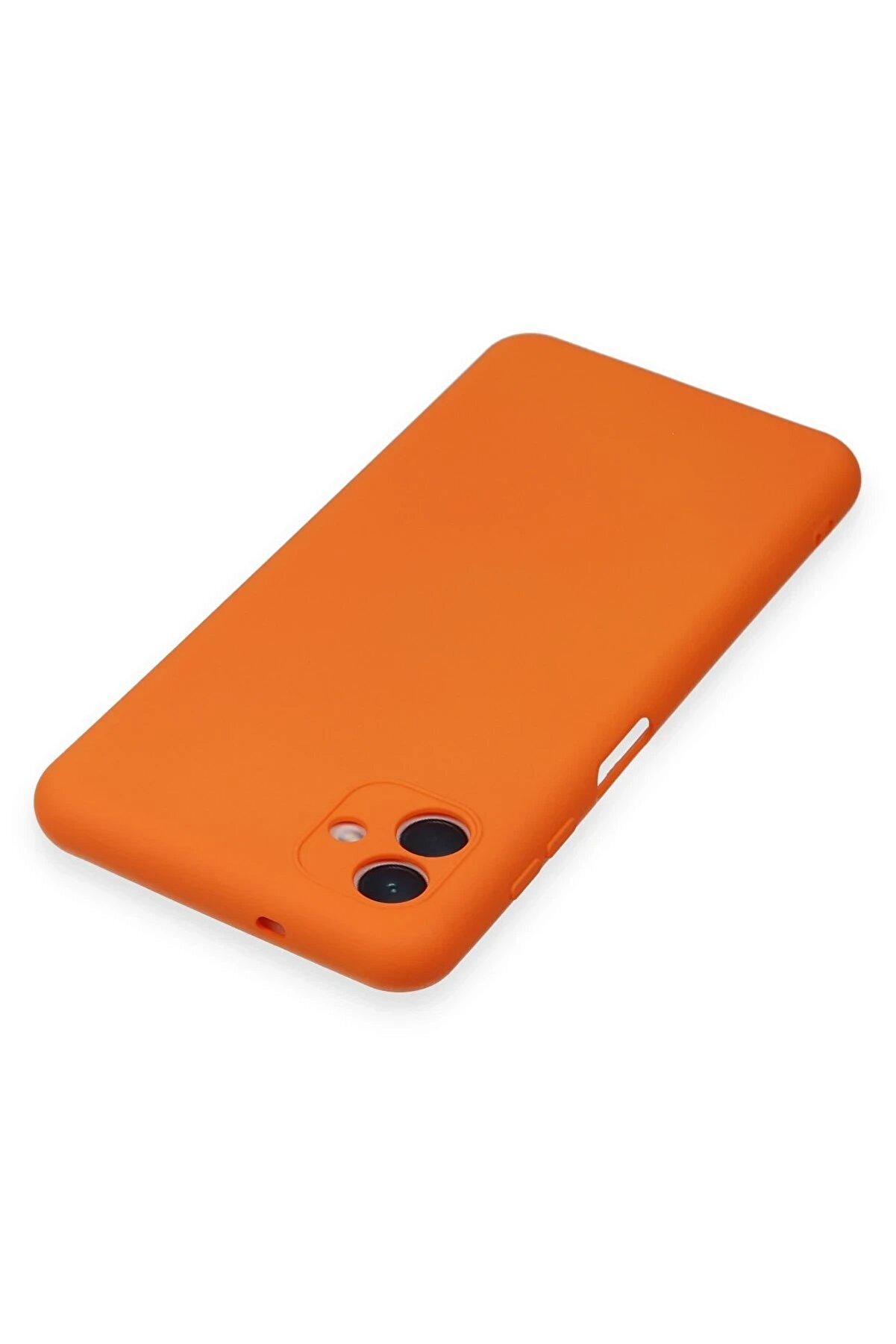 Samsung Galaxy A04 Kılıf Nano İçi̇ Kadi̇fe Si̇li̇kon - Turuncu - Dropx8069-6381