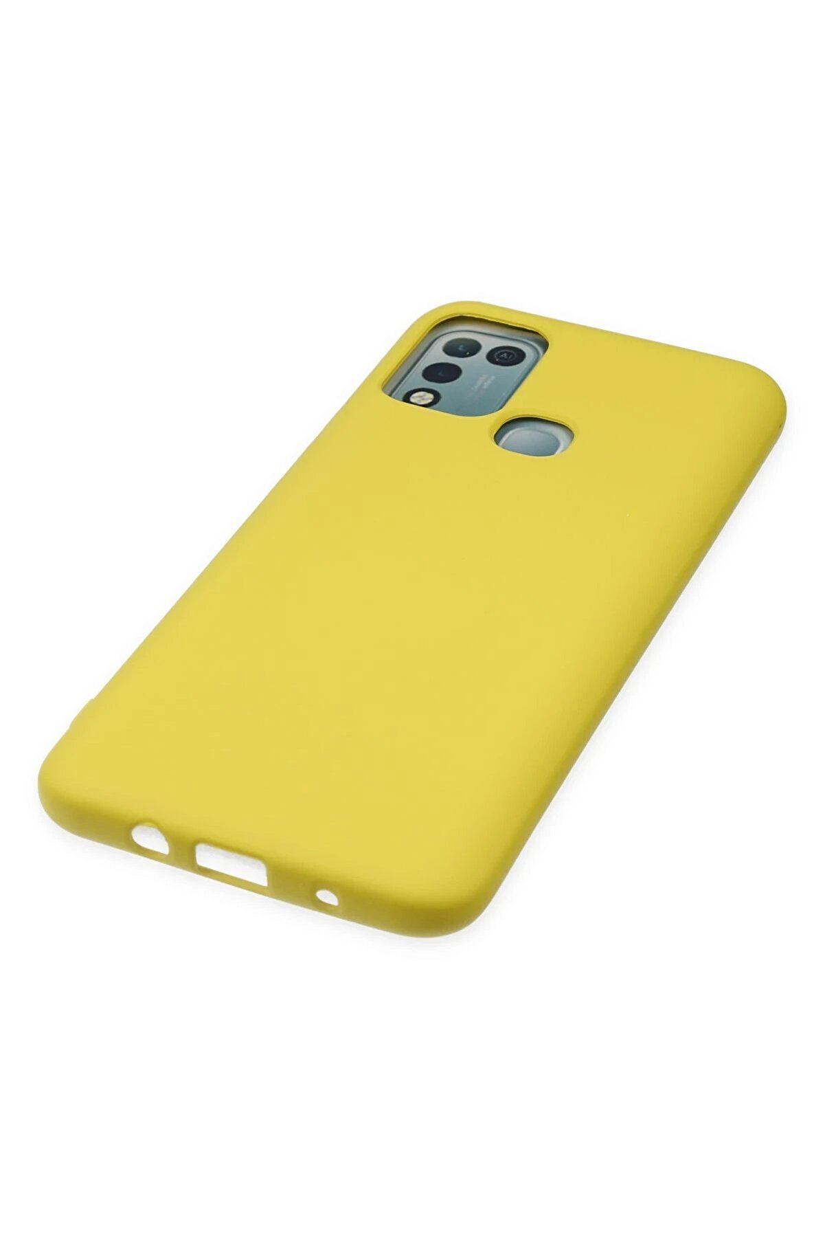 İnfi̇ni̇x Hot 10 Play Kılıf Nano İçi̇ Kadi̇fe Si̇li̇kon - Sarı - Dropx8916-8842