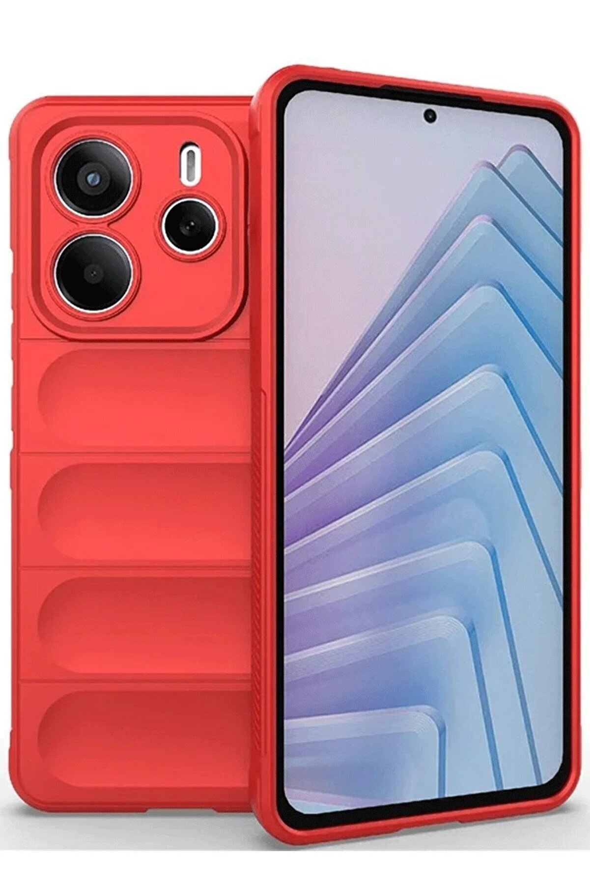 Xi̇aomi̇ Redmi̇ Note 14 4G Kılıf Opti̇mum Si̇li̇kon - Kırmızı - Dropx8765-2624
