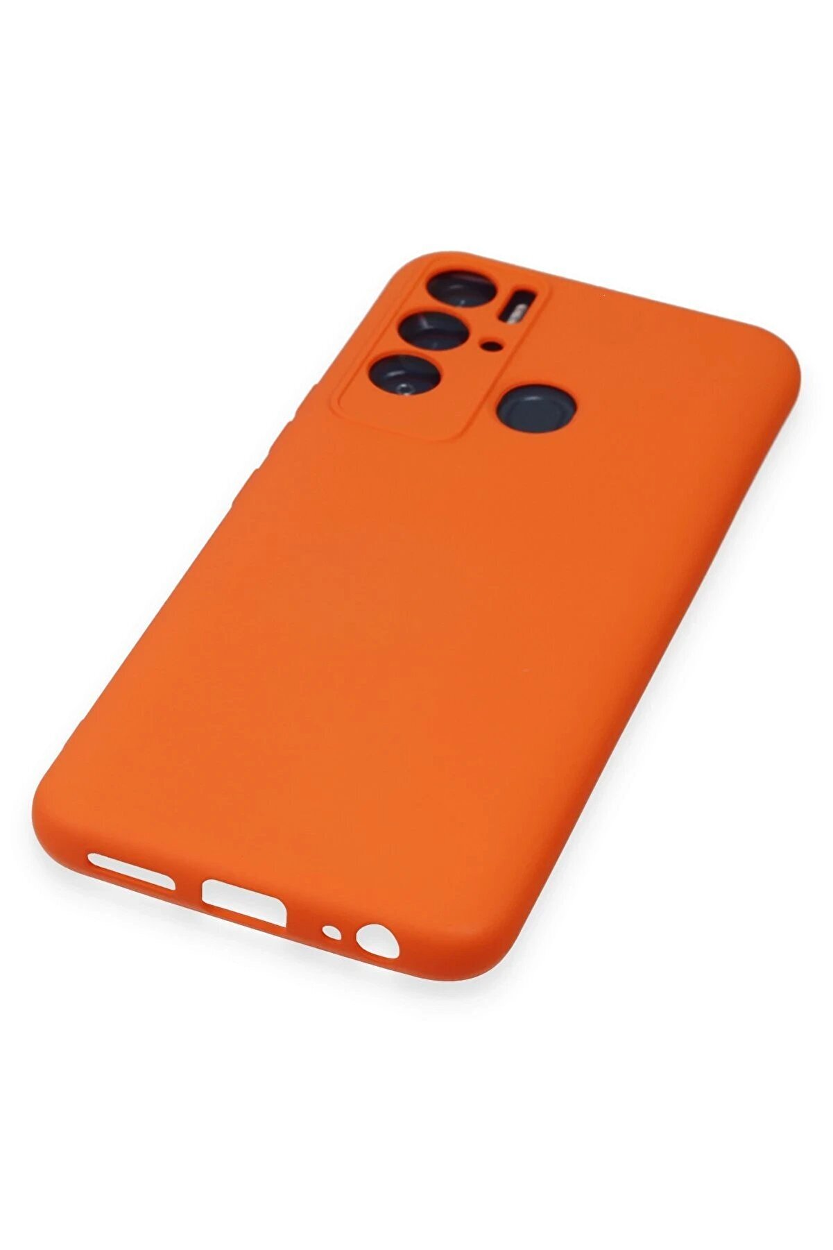 Tecno Pova Neo Kılıf Nano İ&ccedil;i̇ Kadi̇fe Si̇li̇kon - Turuncu - Dropx3119-4927