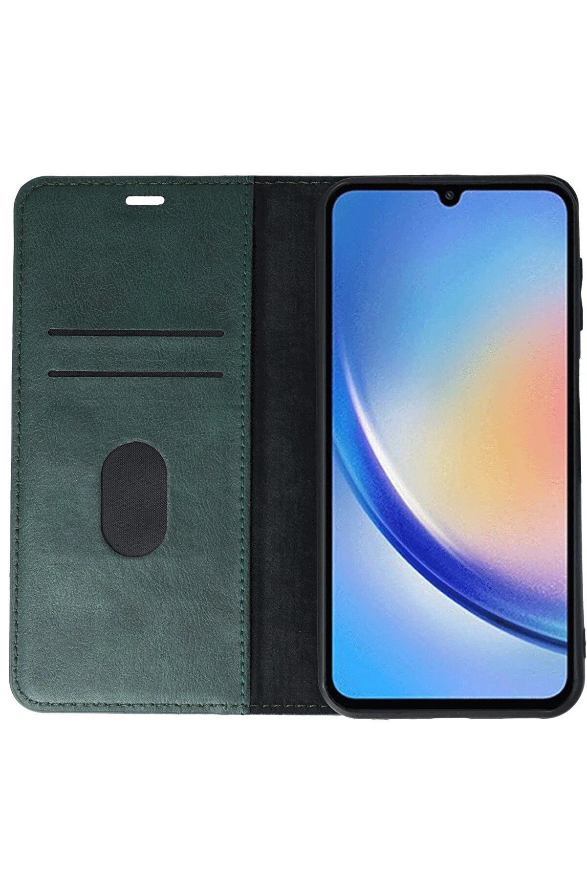 Samsung Galaxy A24 4G Kılıf Trend S Plus Kapaklı Kılıf - Yeşi̇l - Dropx8450-7067