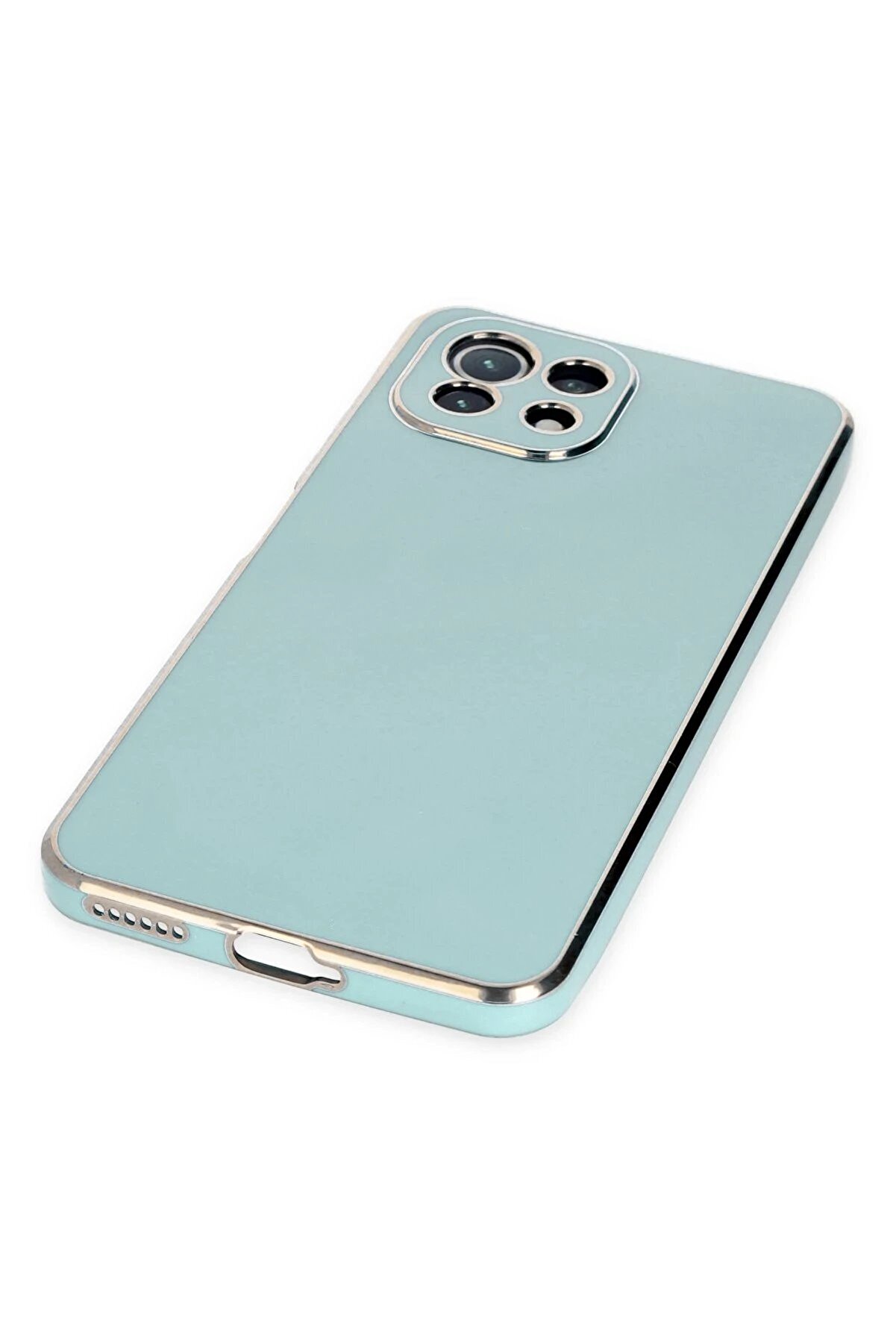 Xi̇aomi̇ Mi̇ 11 Li̇te Kılıf Volet Si̇li̇kon - Açık Yeşi̇l - Dropx9546-5429