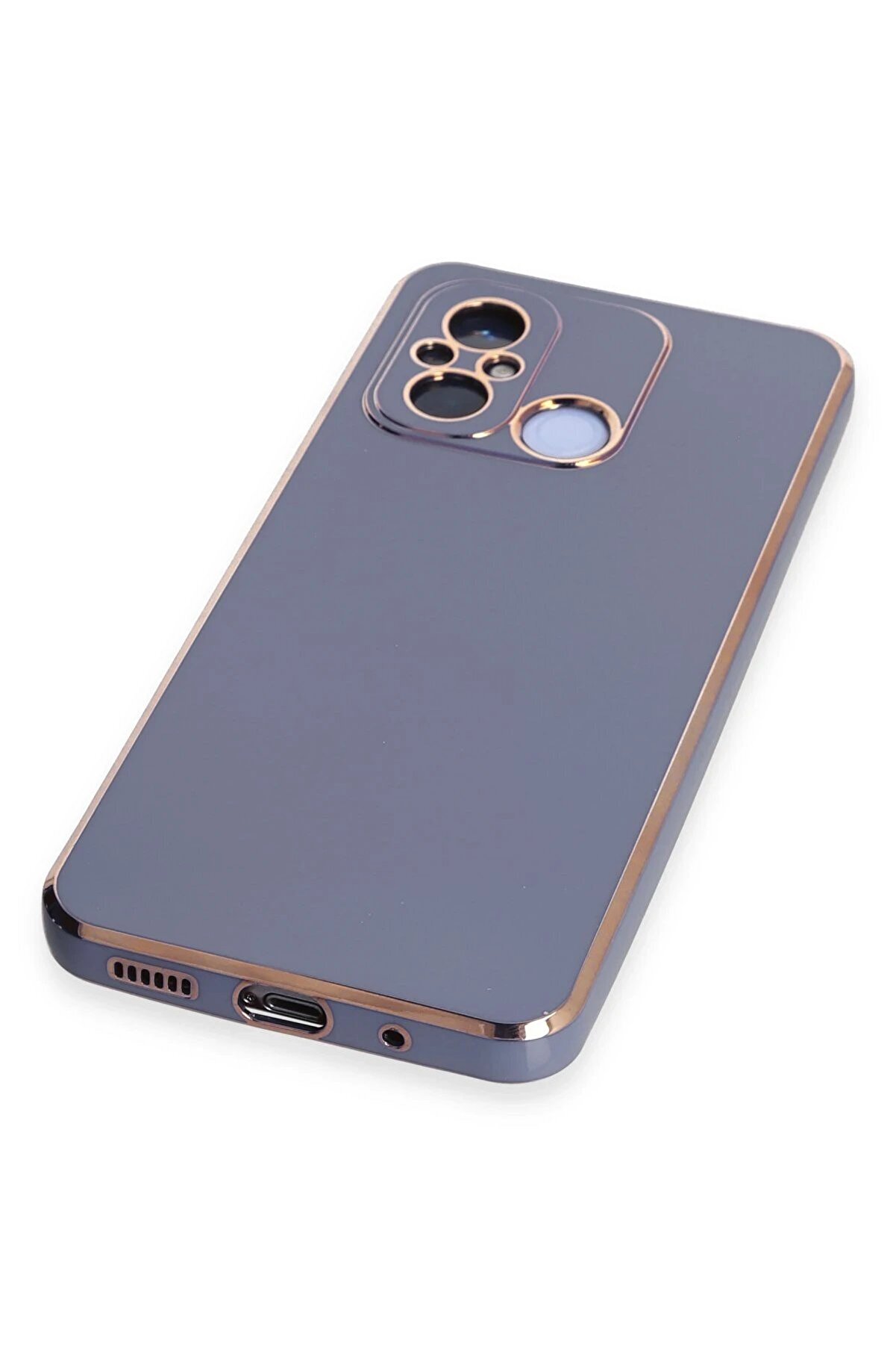 Xi̇aomi̇ Redmi̇ 12C Kılıf Volet Si̇li̇kon - Mavi̇ - Dropx6273-7007