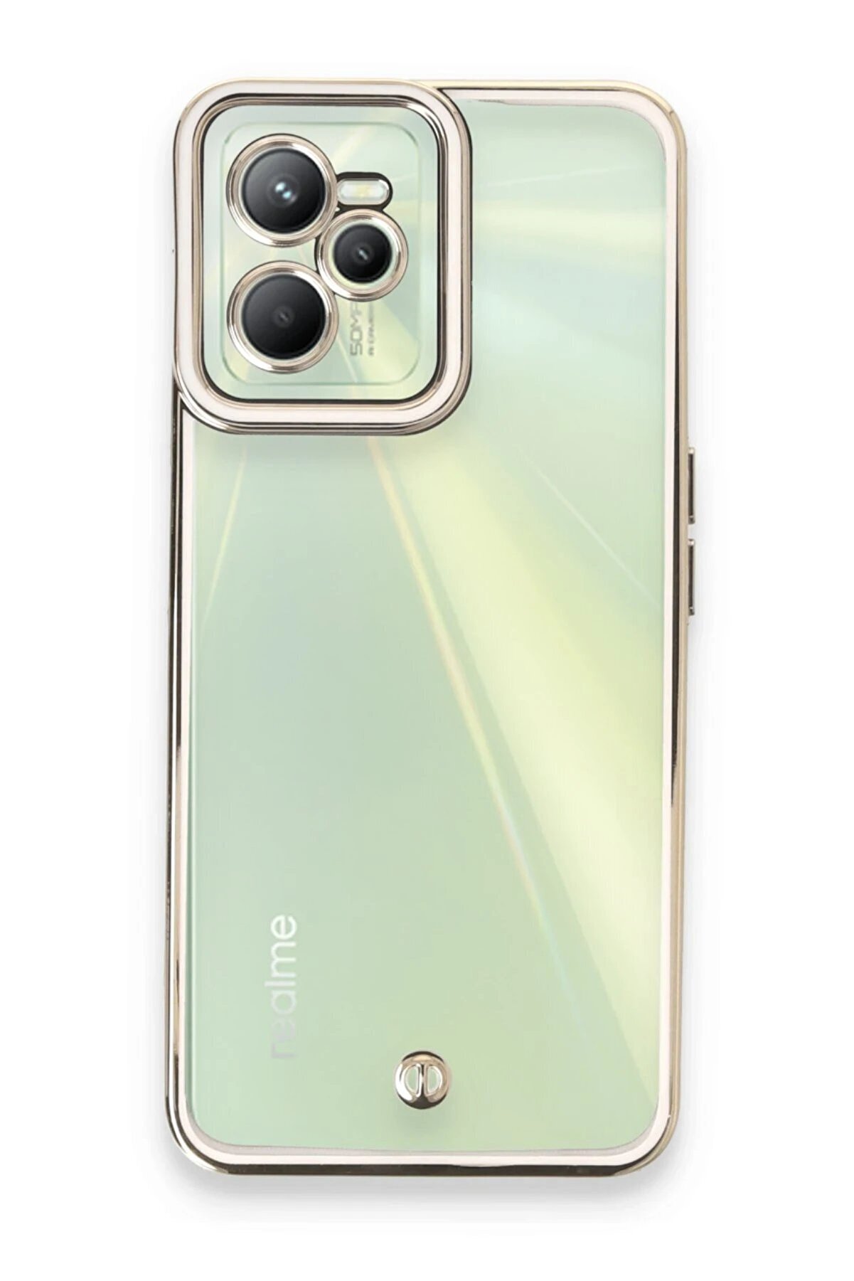 CepteToptan Realme C35 Kılıf Liva Lens Silikon - Beyaz - DROPX2334-7512
