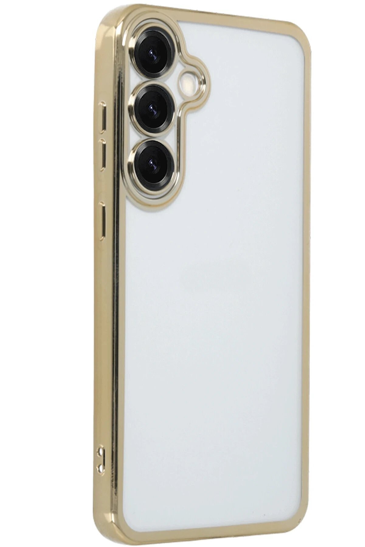 Samsung Galaxy S25 Plus Kılıf Lensli̇ Si̇li̇kon - Gold - Dropx6334-3296