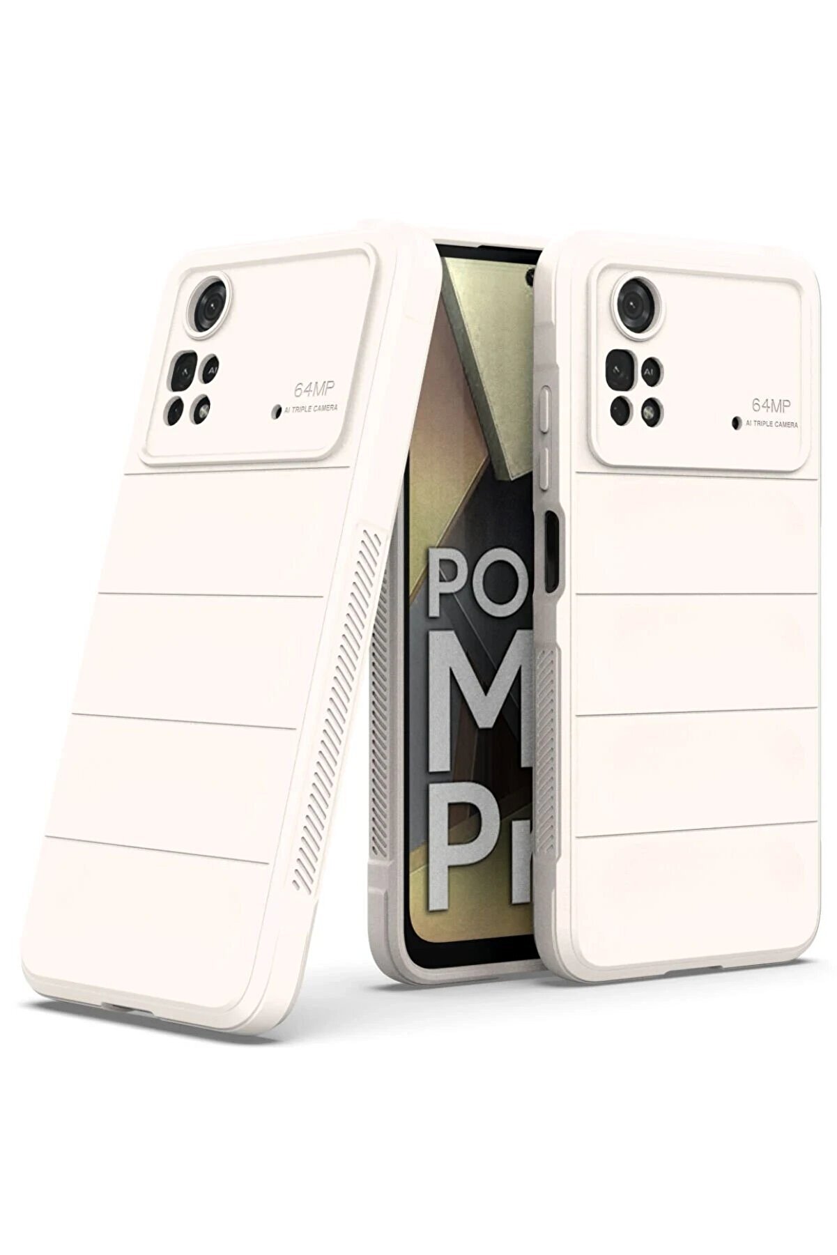 Xi̇aomi̇ Poco M4 Pro 4G Kılıf Opti̇mum Si̇li̇kon - Krem - Dropx4501-1346