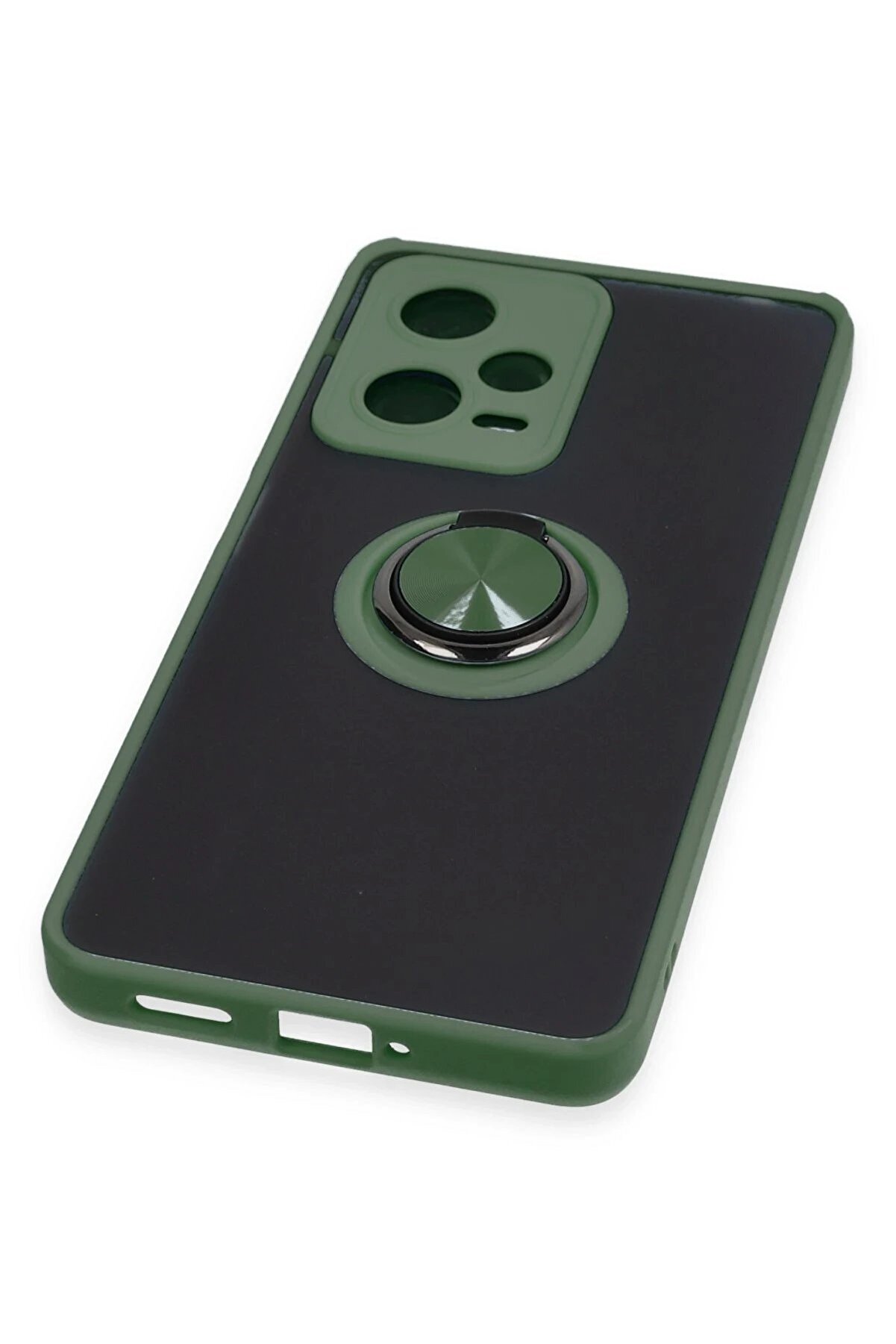 Xi̇aomi̇ Redmi̇ Note 12 5G Kılıf Montreal Yüzüklü Si̇li̇kon Kapak - Yeşi̇l - Dropx5344-4916