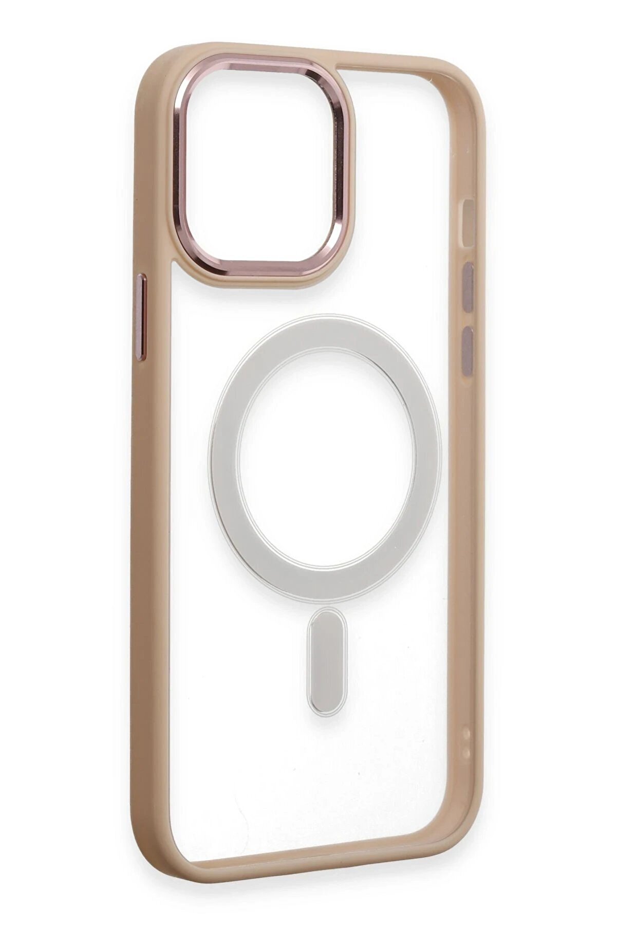 İphone 15 Pro Max Kılıf Room Magneti̇csafe Si̇li̇kon - Pudra - Dropx6308-7562