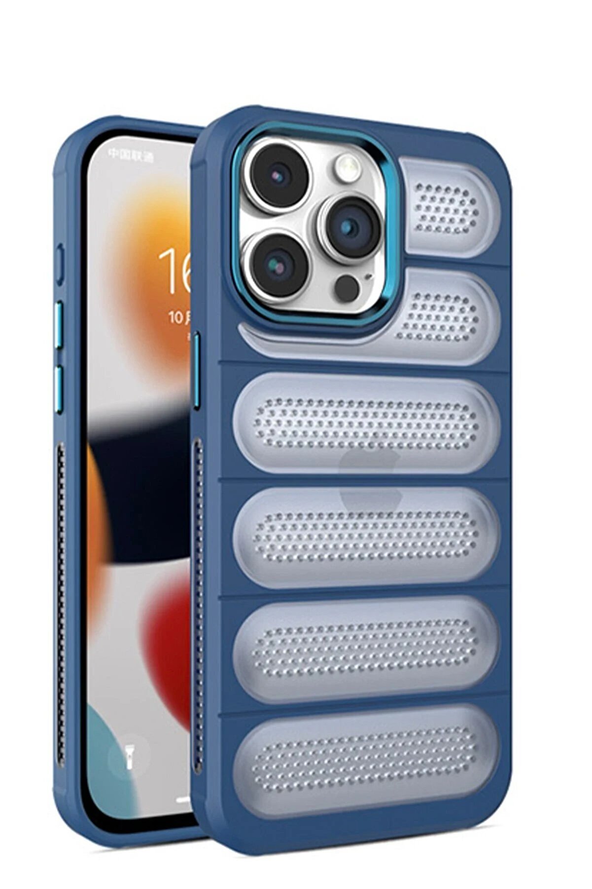 CepteToptan iPhone 14 Pro Max Kılıf Airmax Silikon Kapak - Lacivert - DROPX7046-4166