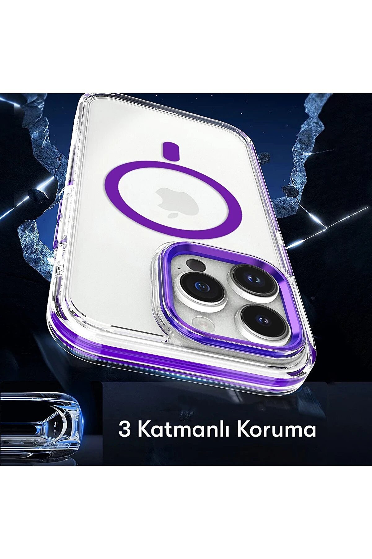 İphone 14 Pro Max Bella Magsafe Kapak - Si̇yah - Dropx1251-2506