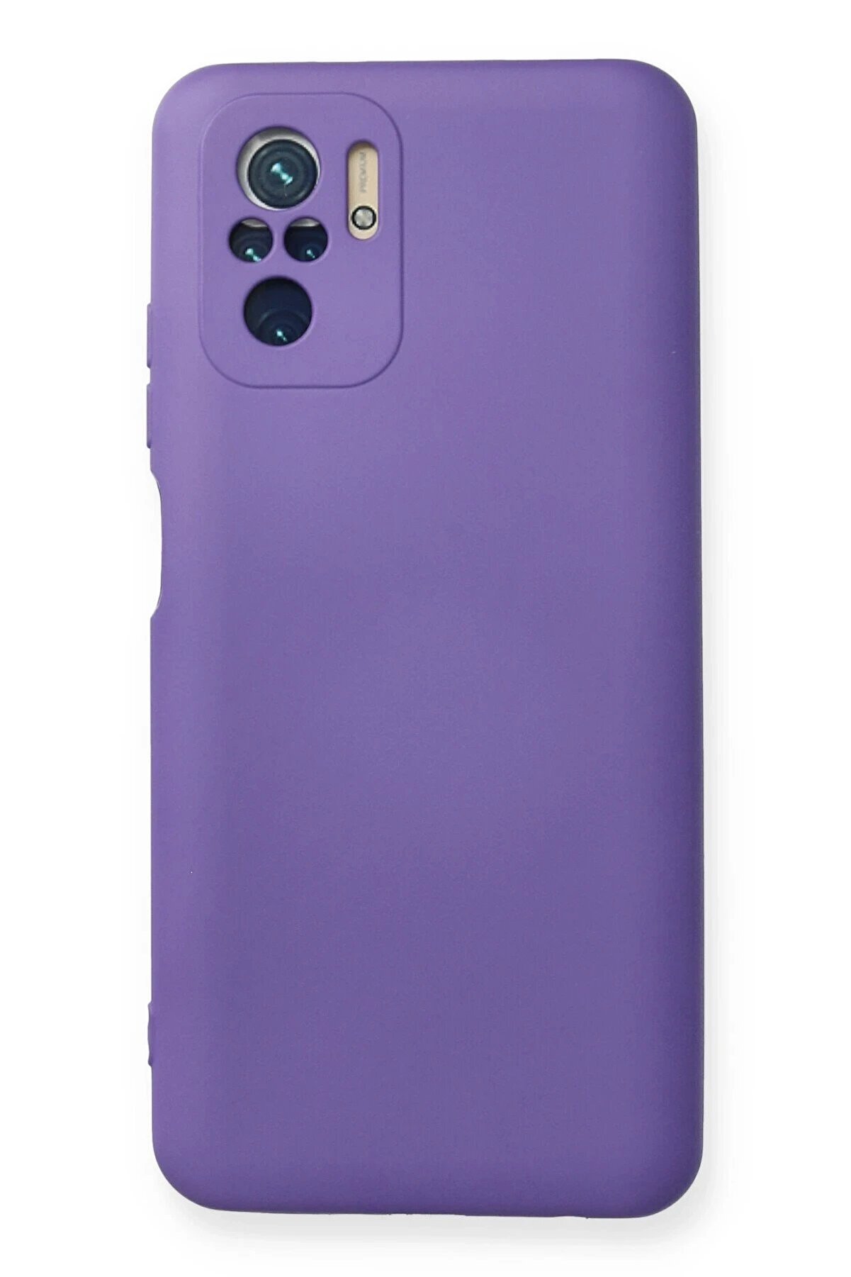 CepteToptan Xiaomi Redmi Note 10 Kılıf Nano içi Kadife Silikon - Mor - DROPX9748-3885